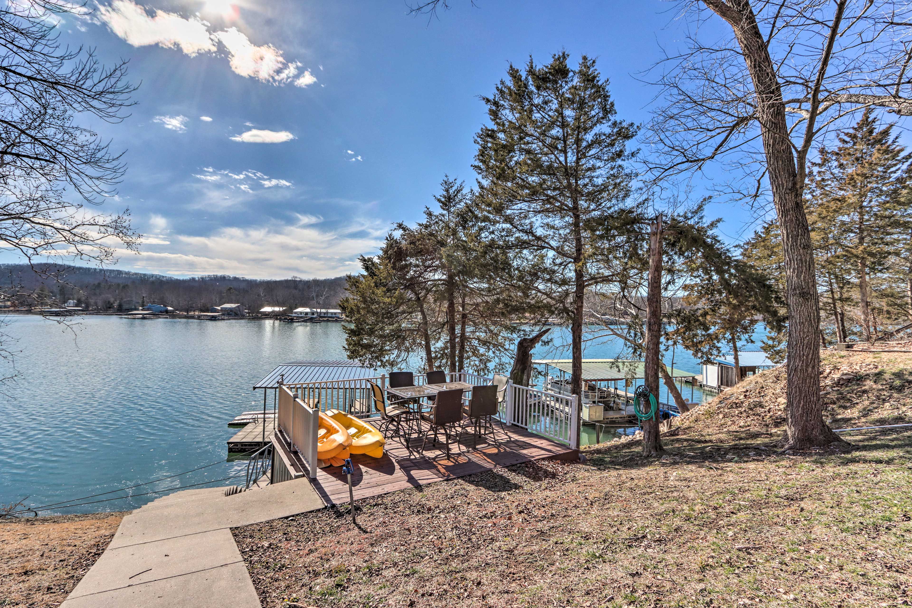 Deck | Fire Pit | Lake of the Ozarks Access