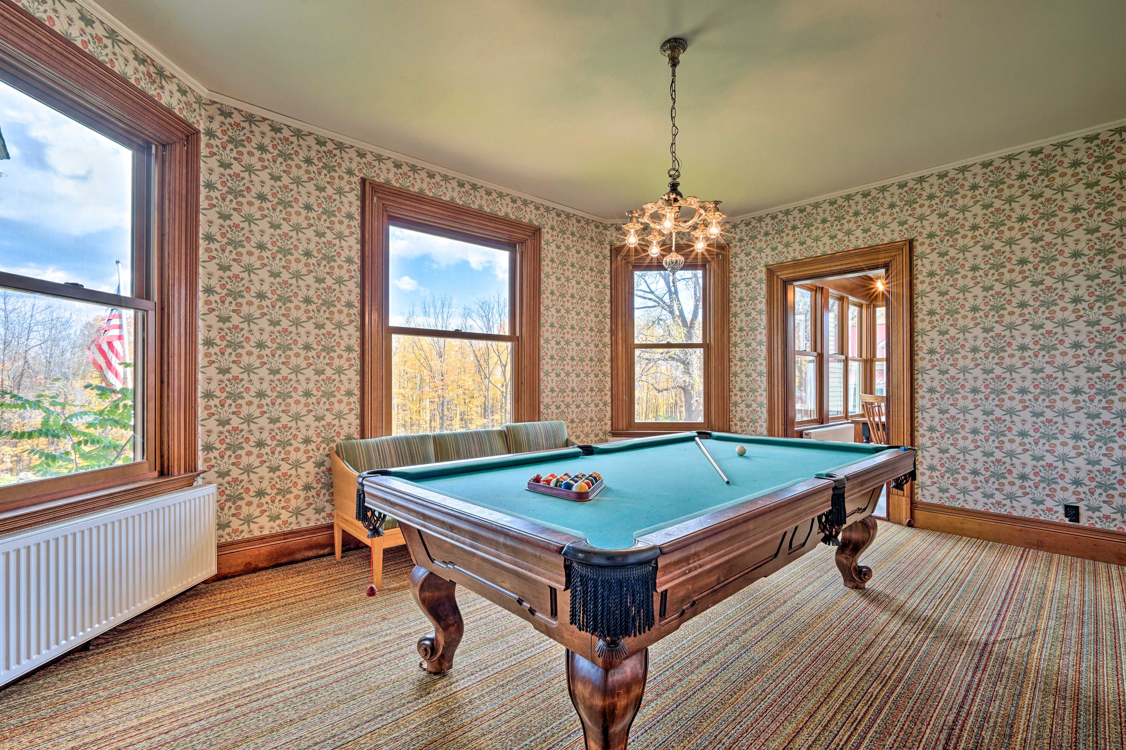 Billiards Room | 1st Floor | Additional Sleeping: Pack ‘n Play