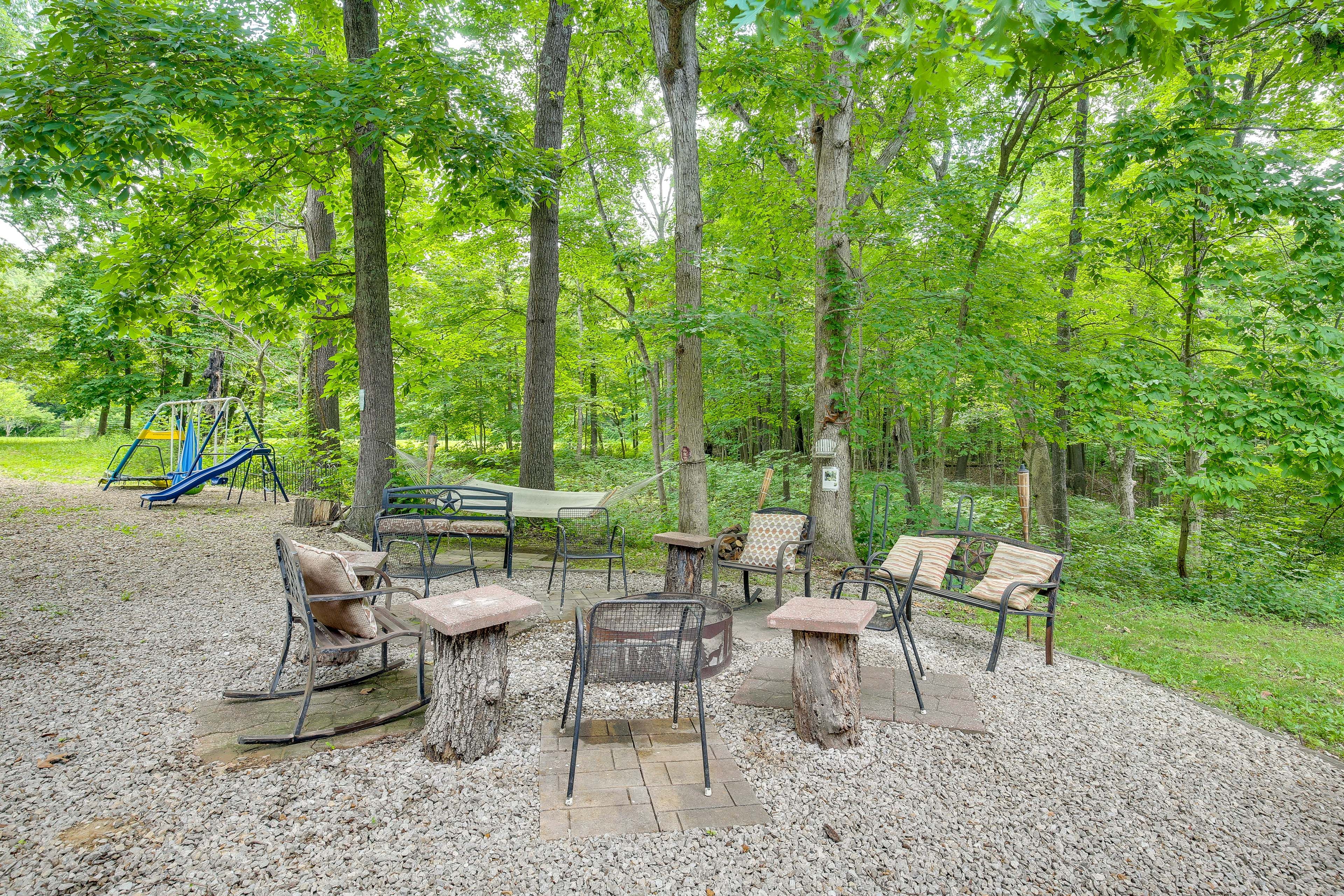 Fire Pit | Forested Views | Trails On-Site