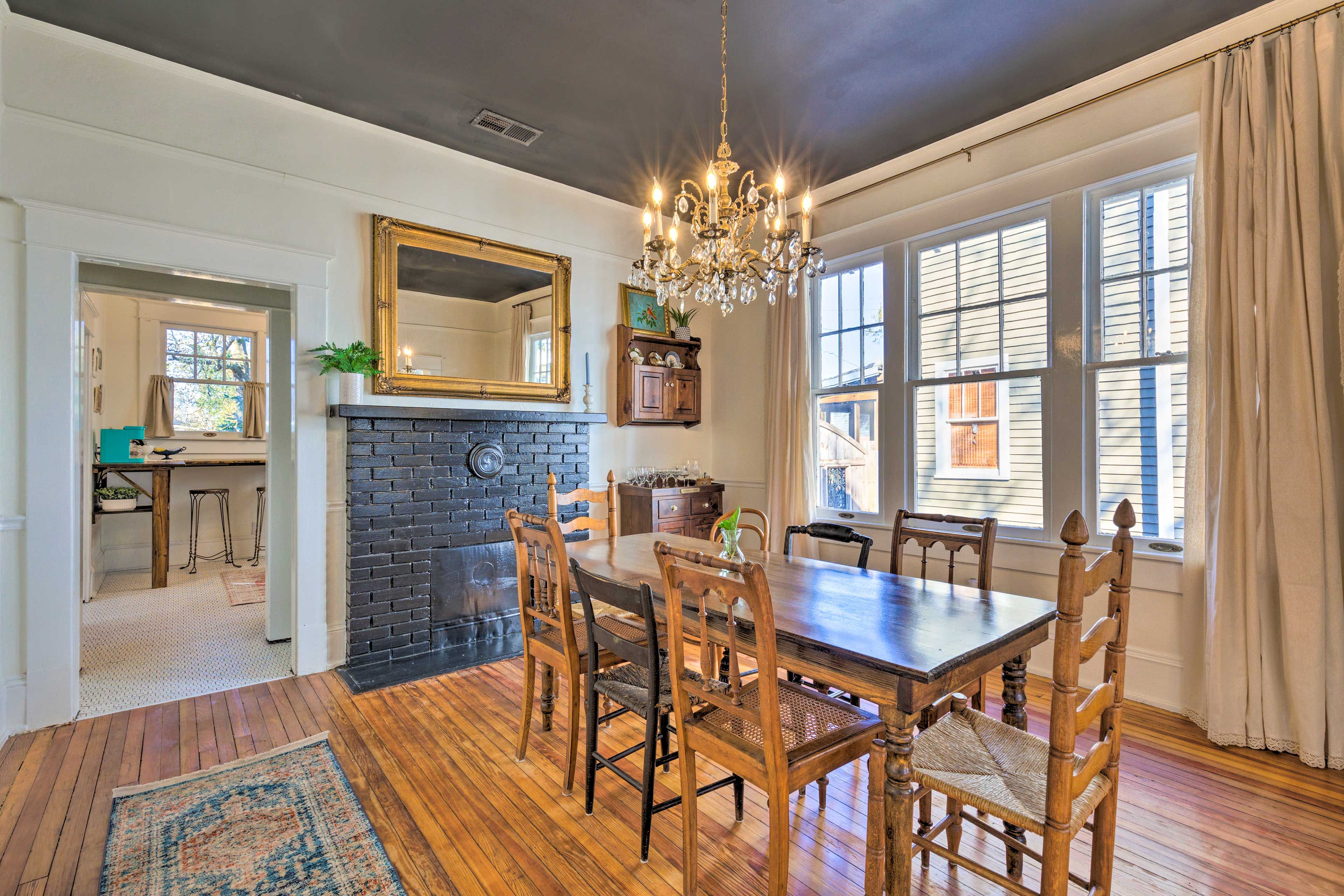 Dining Room | Decorative Fireplace (Not Available for Guest Use)