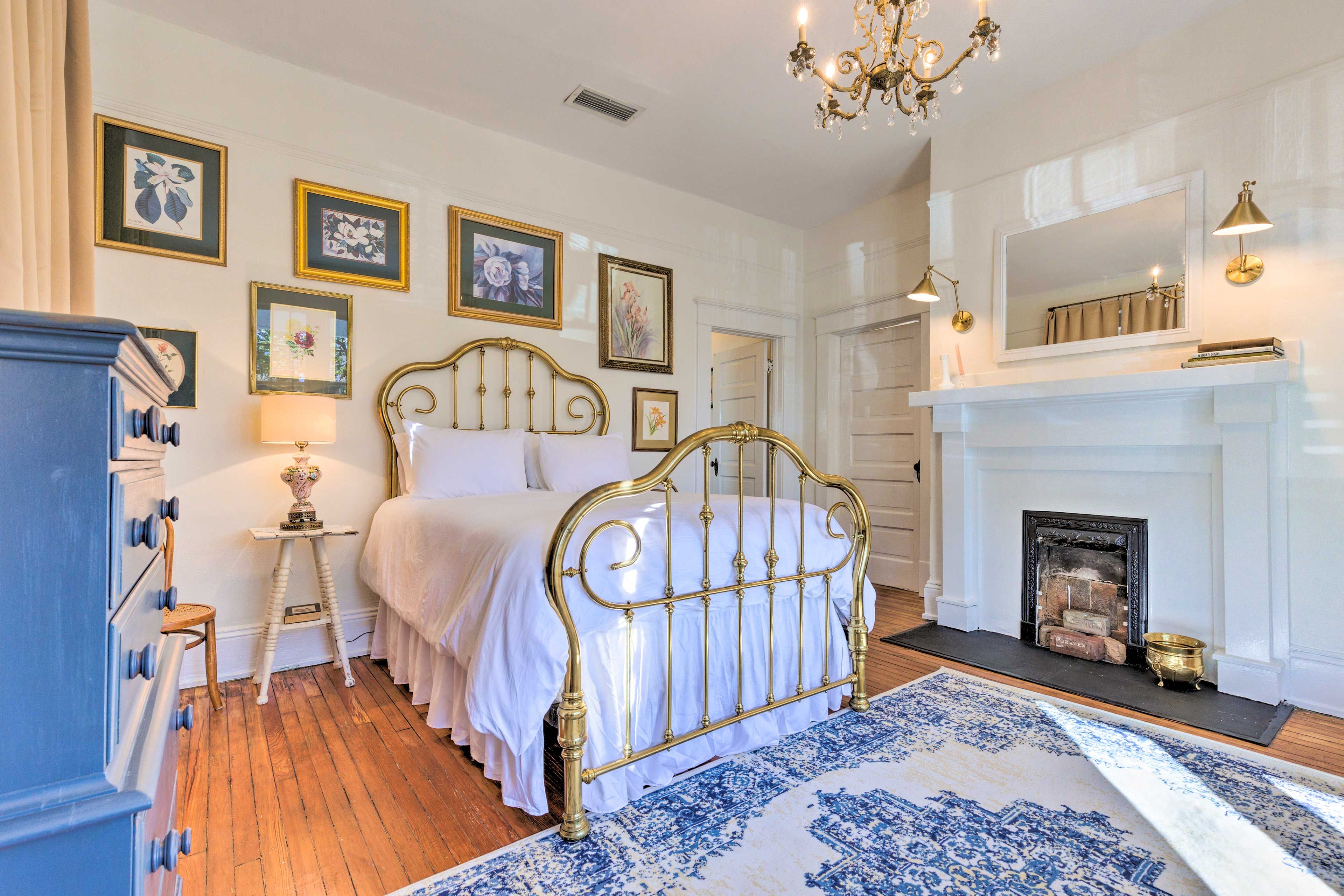 Bedroom 2 | Decorative Fireplace (Not Available for Guest Use)