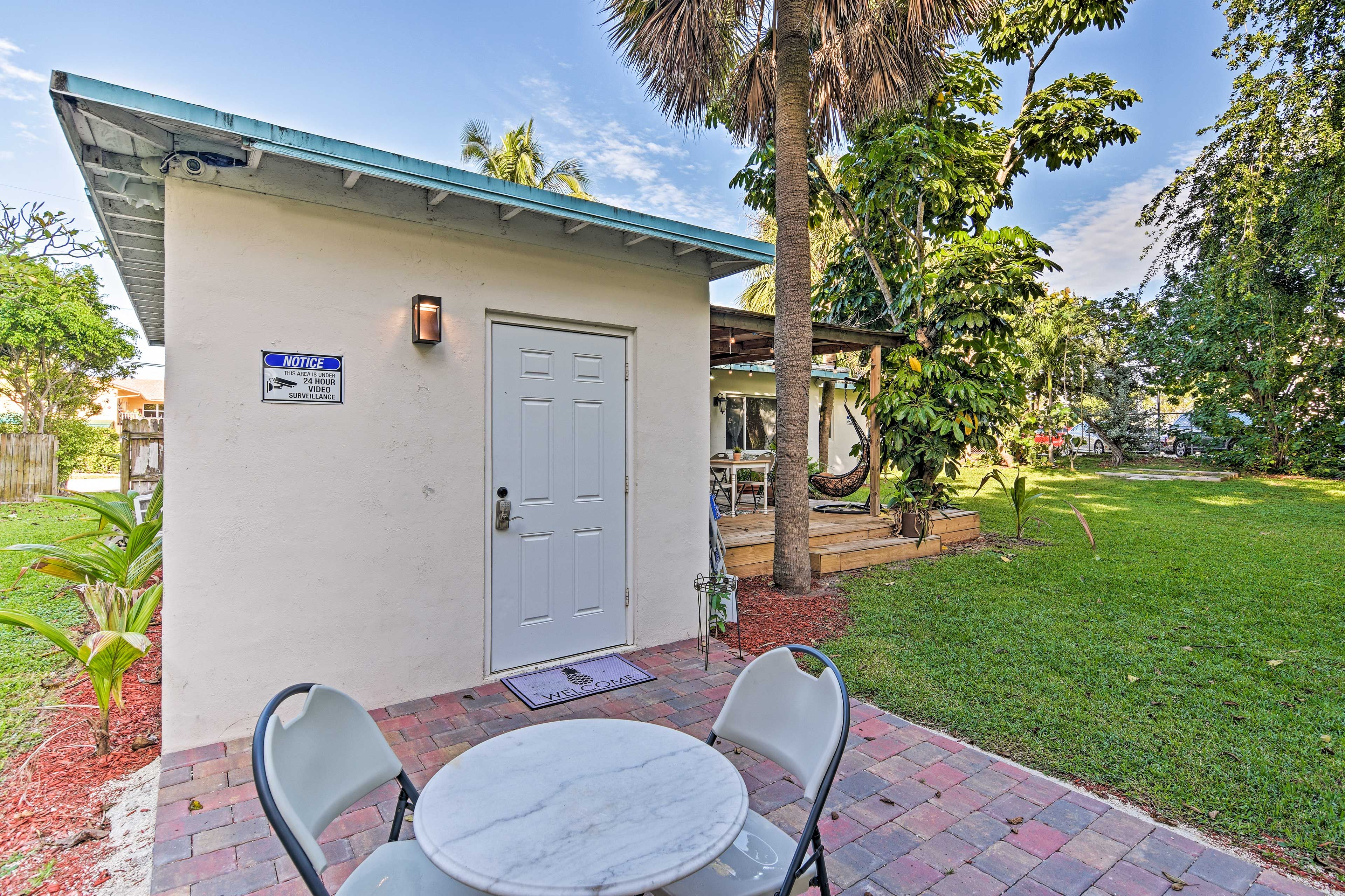 Studio Entrance | Outdoor Dining Area