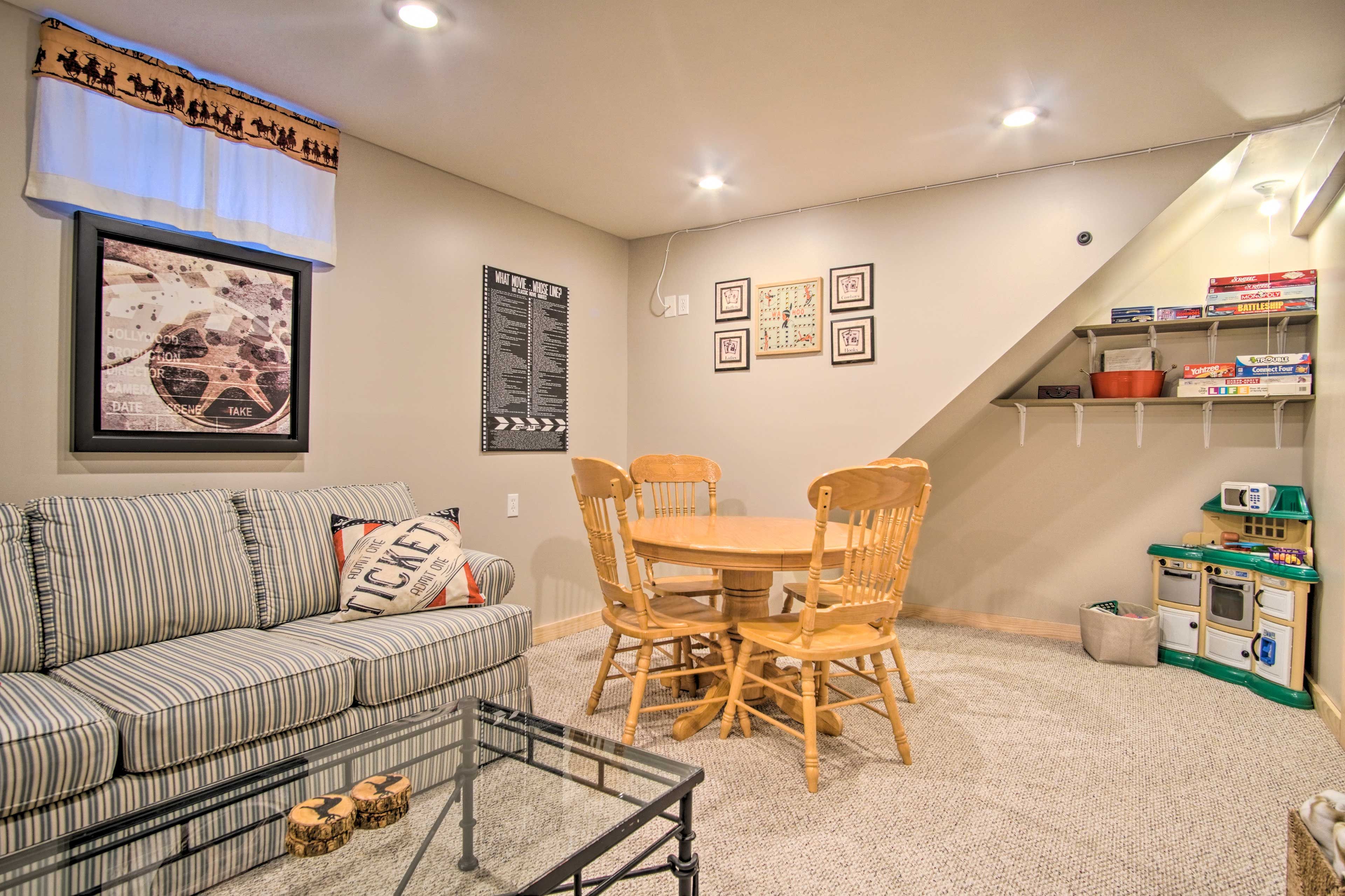 Lower Level | Stairs Required | Board Games