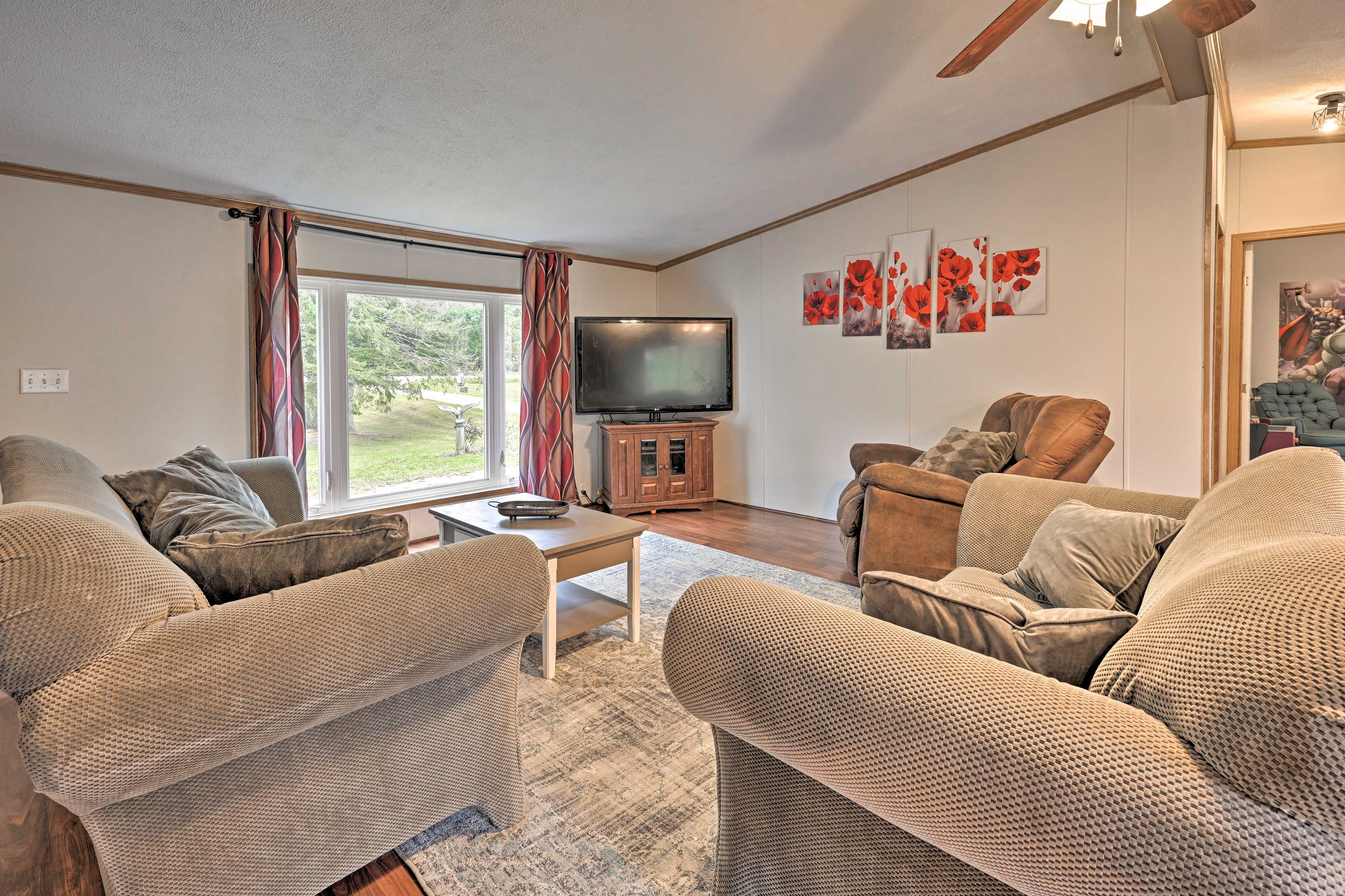 Living Room | 1st Floor | Stairs Required | Flat-Screen TV w/ Cable & DVD Player