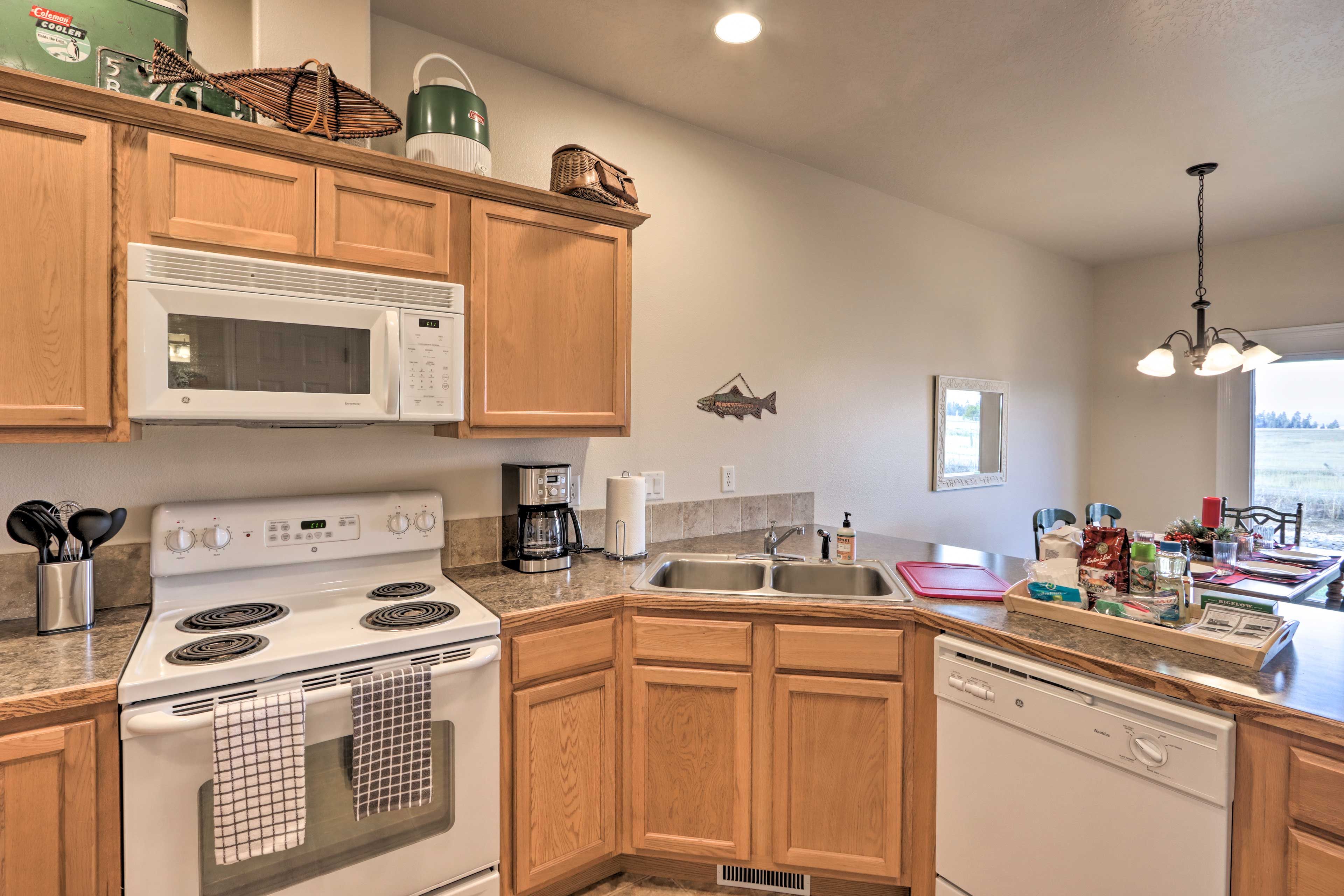 Kitchen | Tea Kettle | Tea | Snacks | Trash Bags | Paper Towels