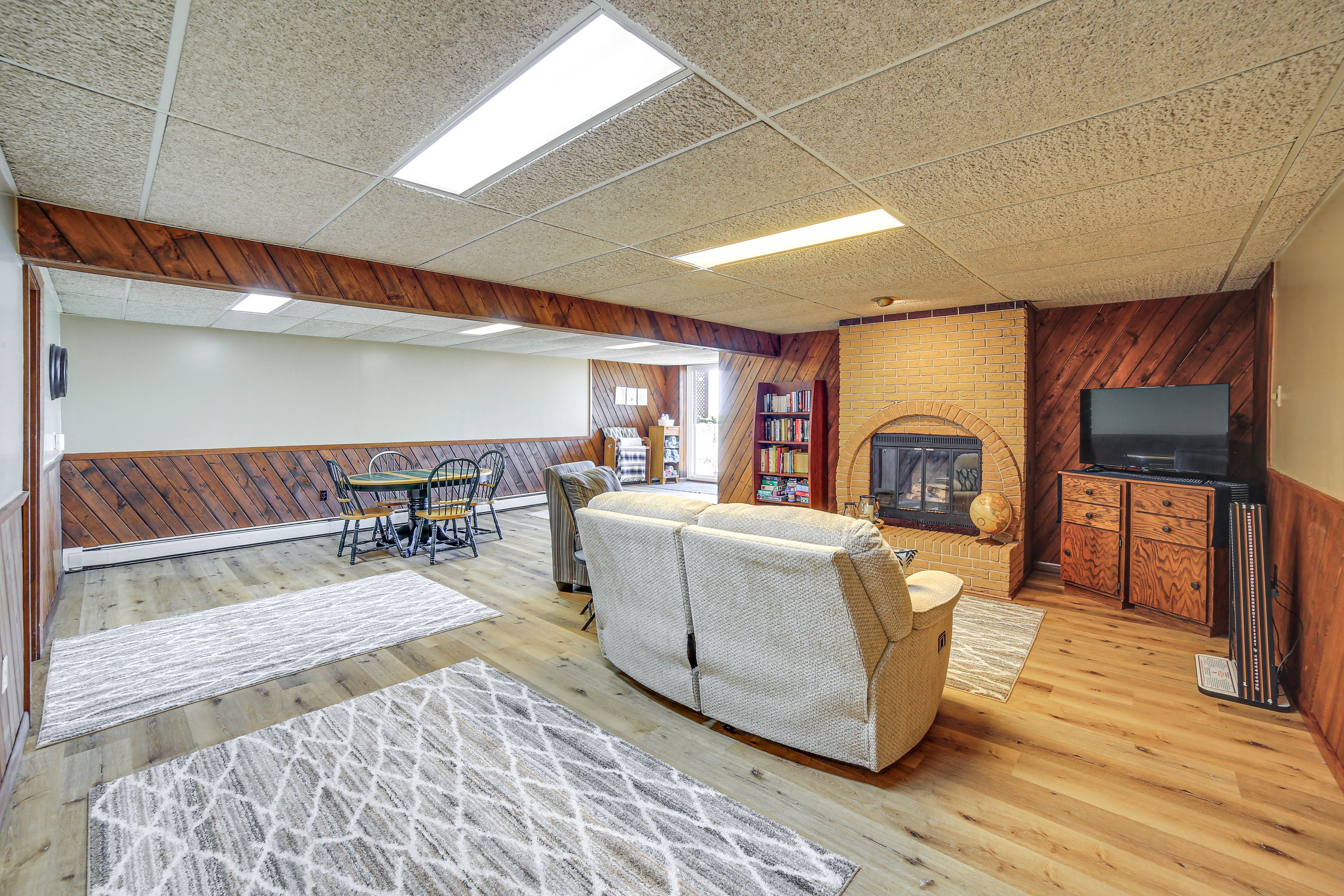Basement Living Room | Fireplace