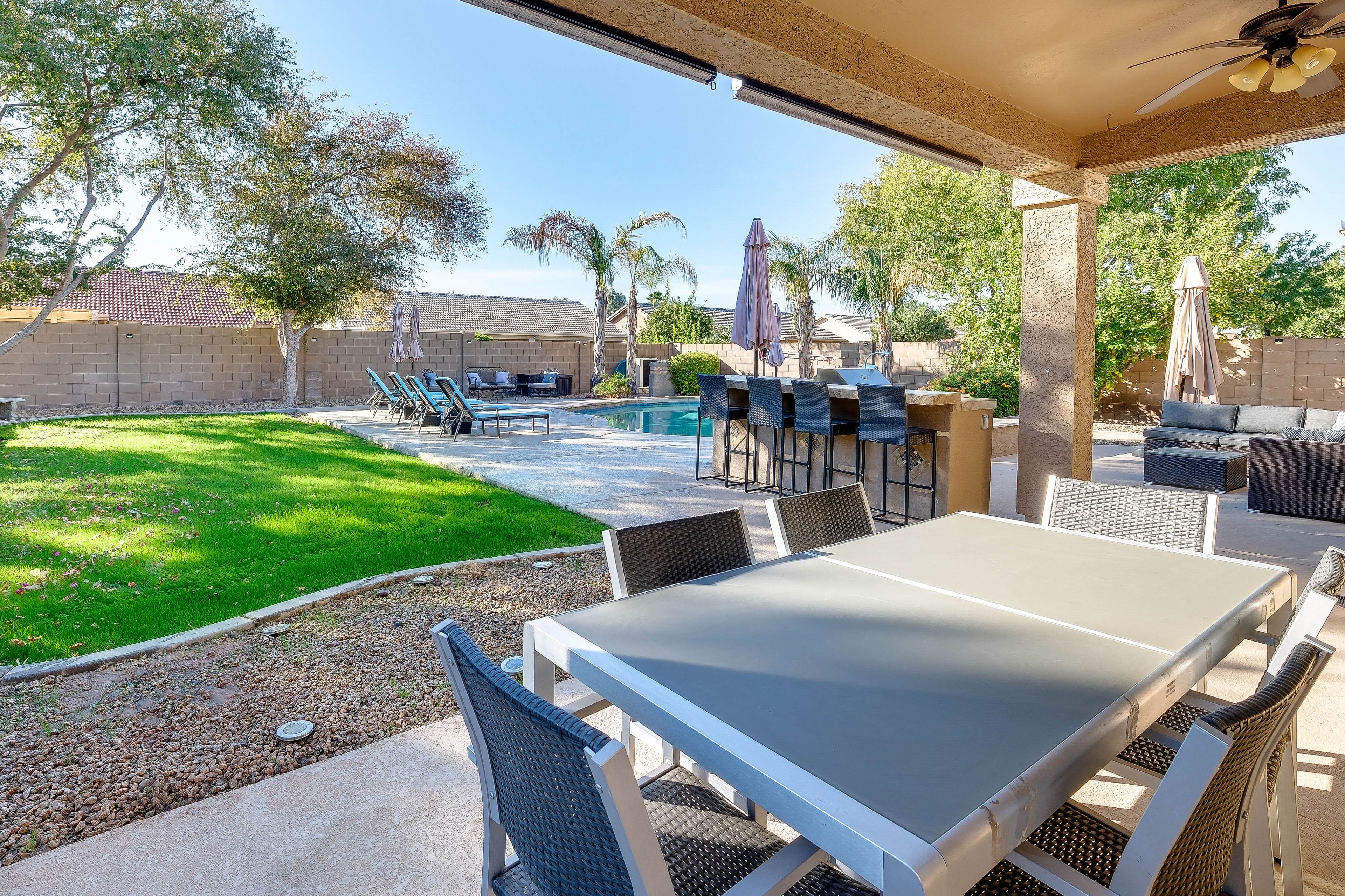 Backyard | Covered Patio | Outdoor Dining | BBQ Area | Private Pool