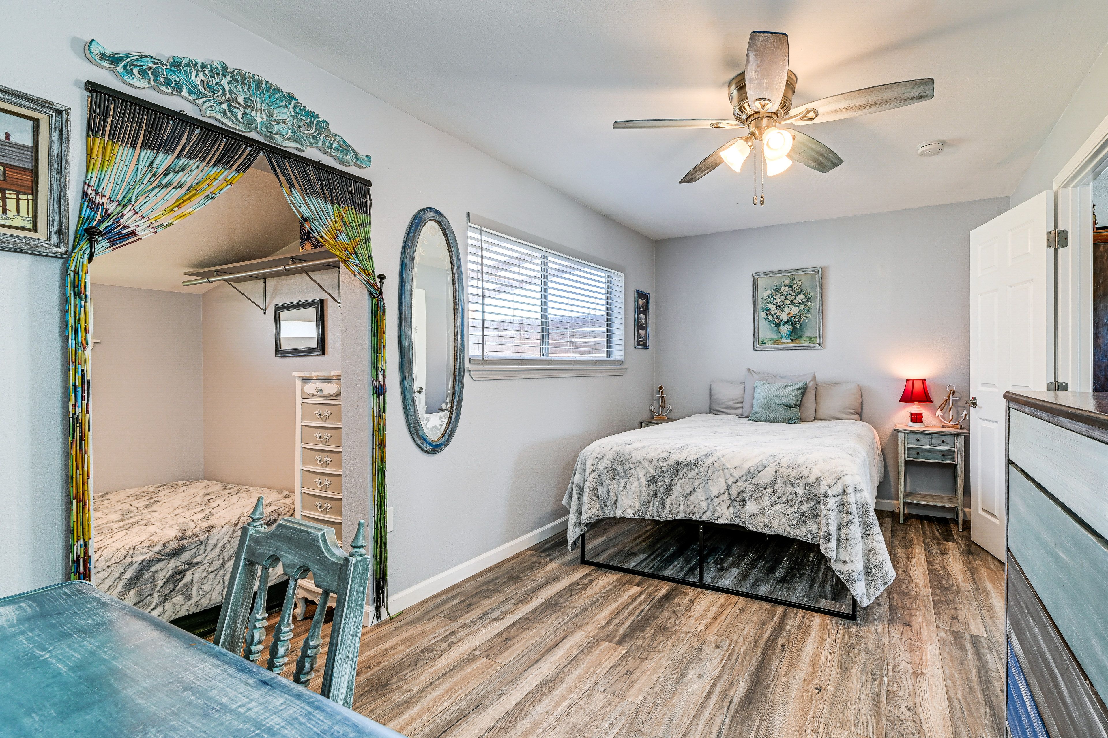 Bedroom 2 | 2 Queen Beds | Laptop Workspace | Free WiFi