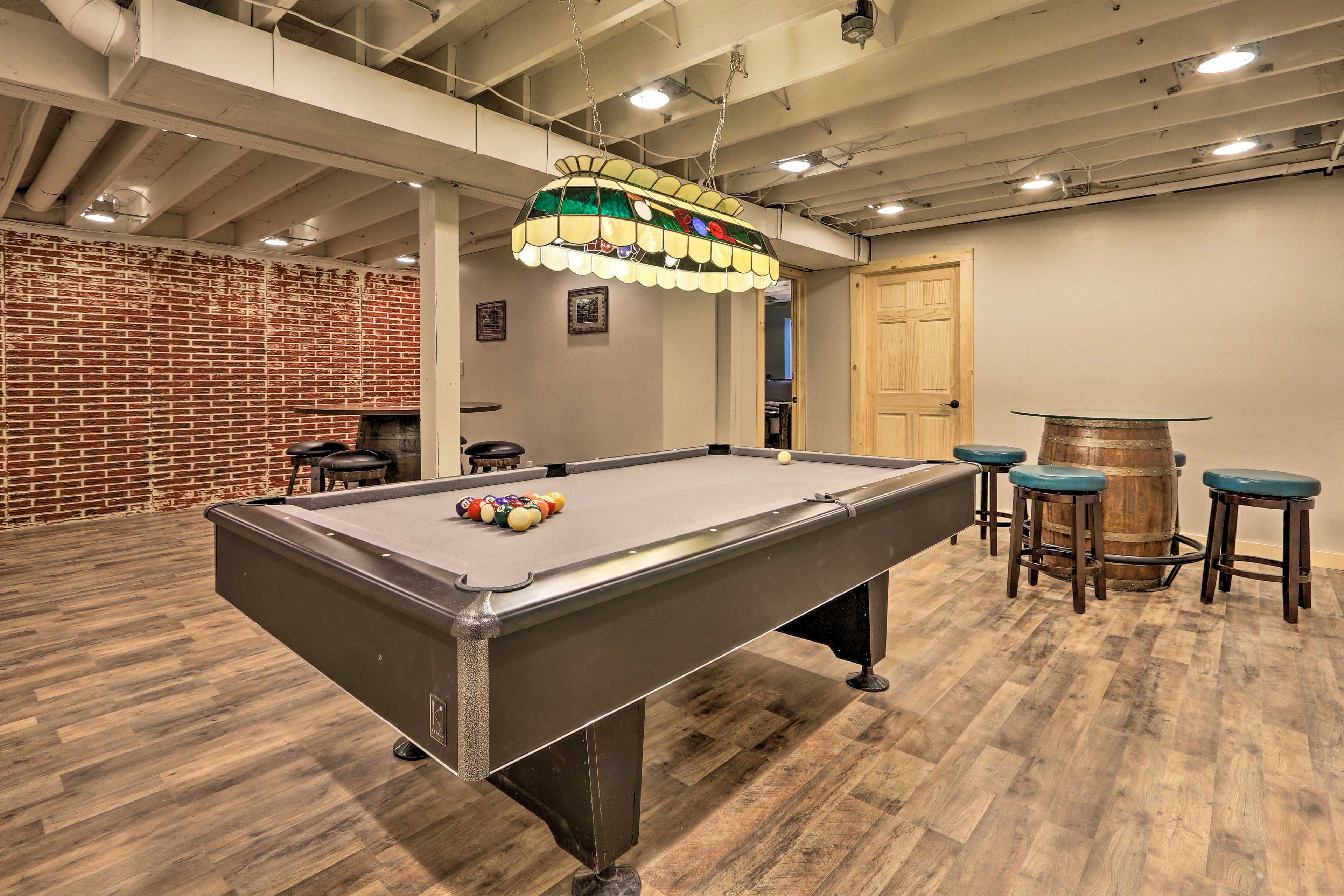 Basement | Pool Table | Bedroom & Bathroom on 1st Floor