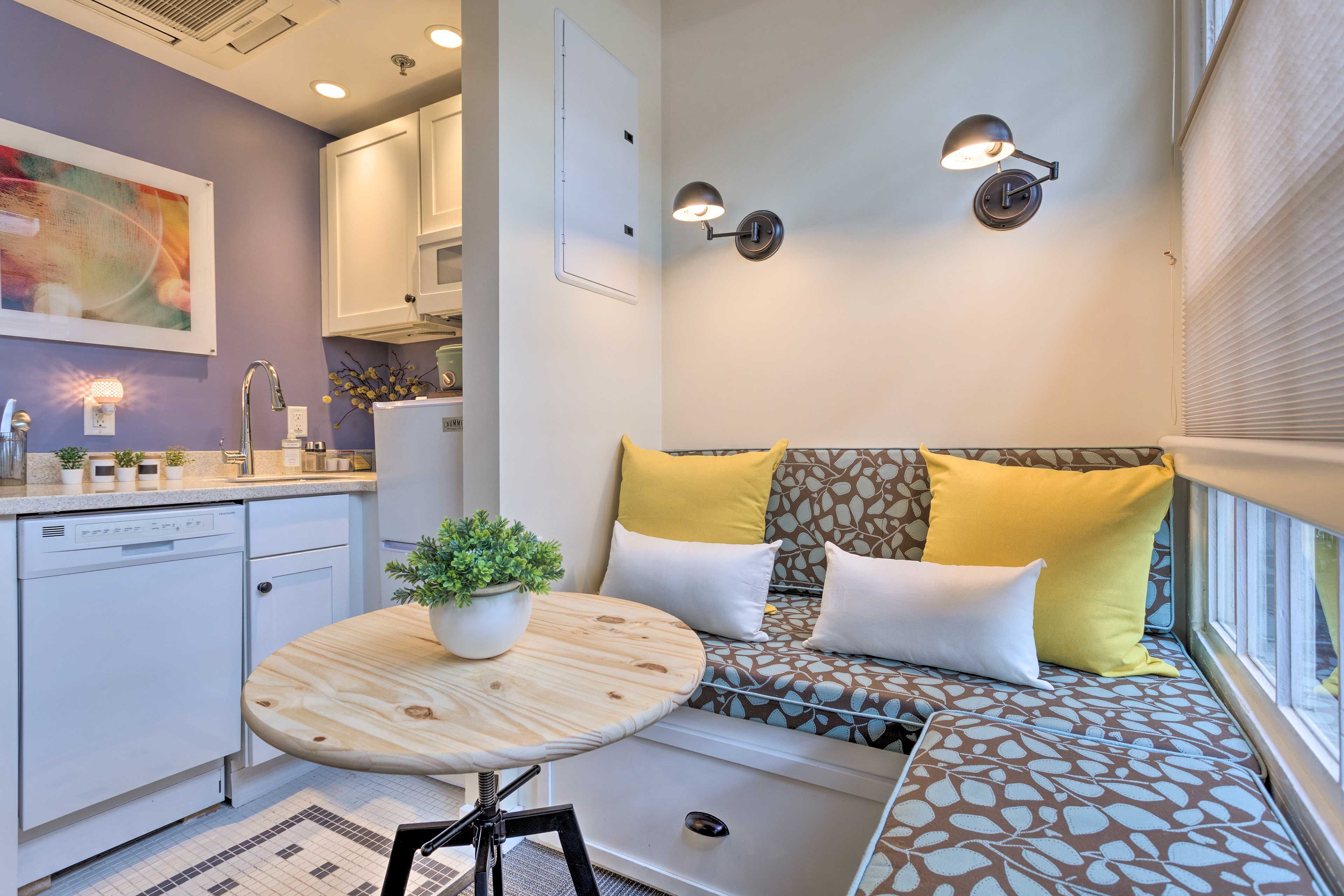 Providence Vacation Rental | Studio | 1BA | 4 Steps to Access | 266 Sq Ft