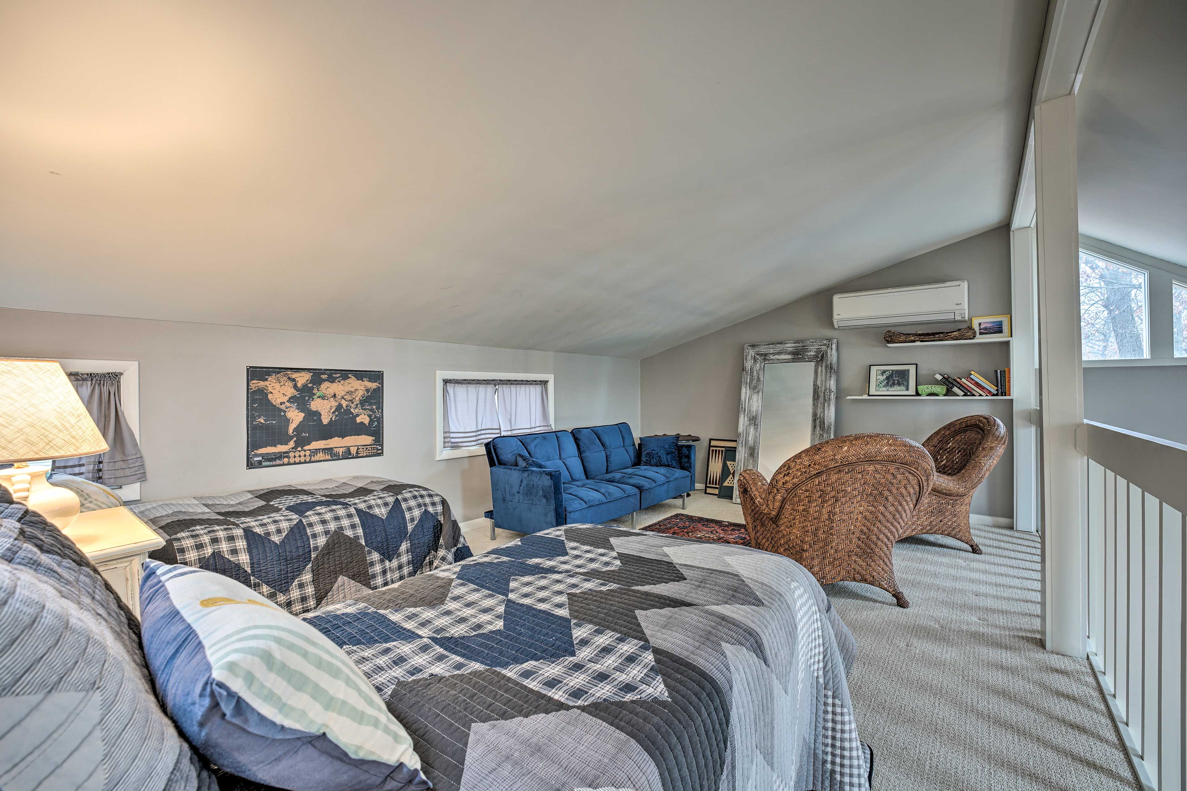 Loft | 2nd Floor | 2 Twin Beds | A/C Unit