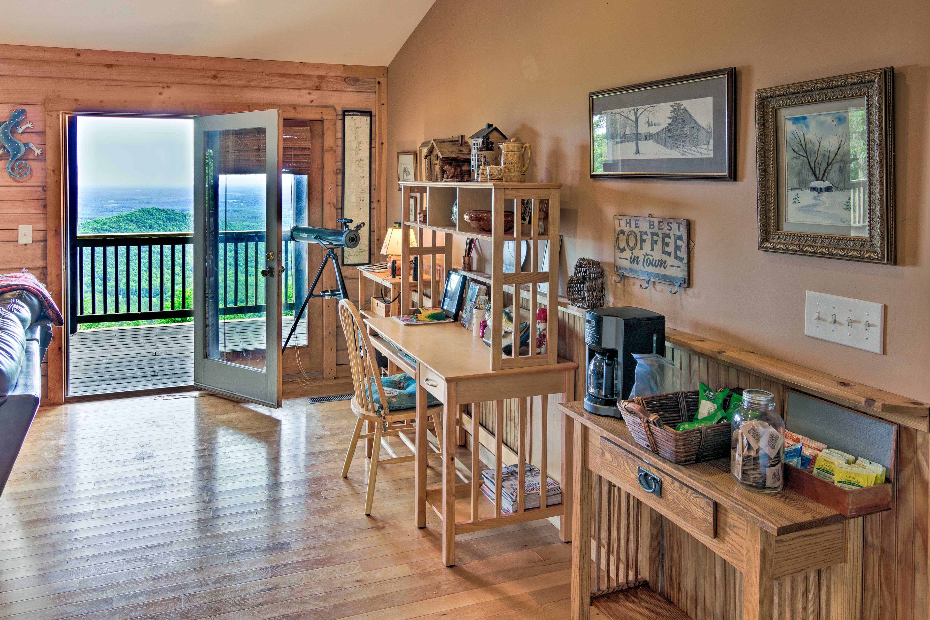 Great Room | Desk w/ Chair | Telescope