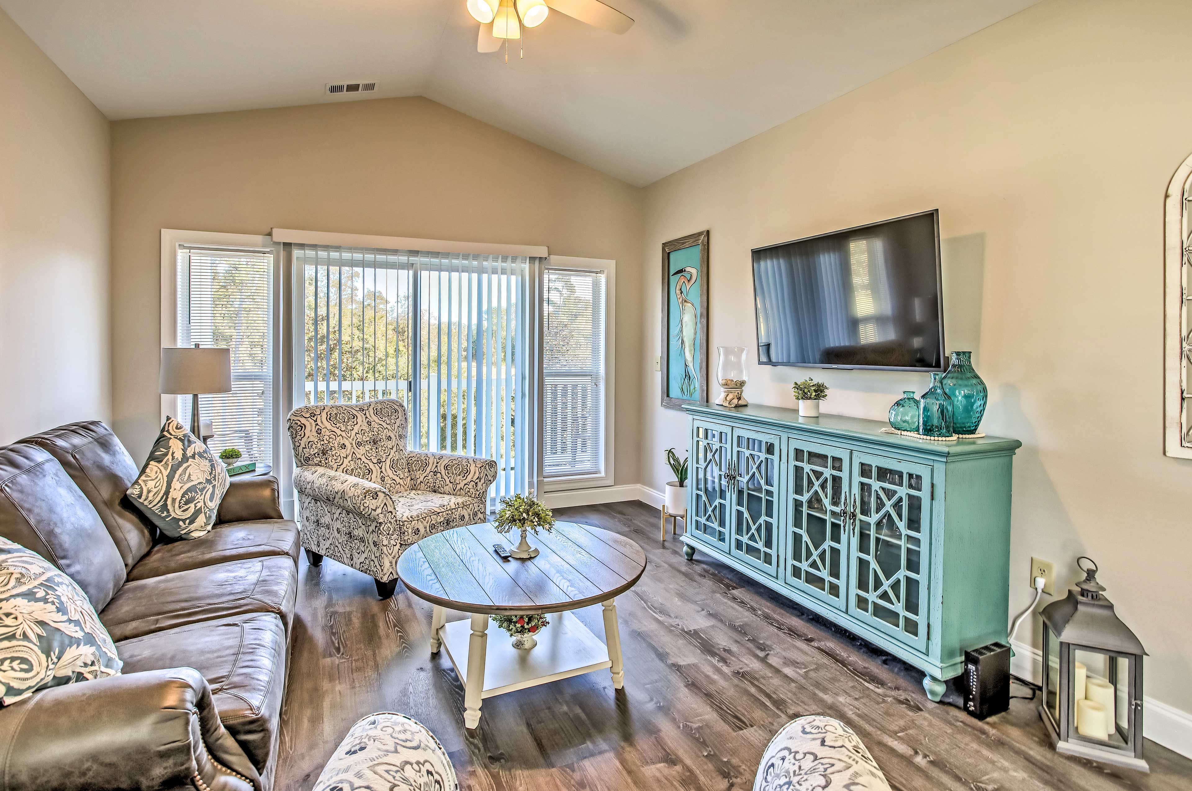 Myrtle Beach Vacation Rental | 3BR | 3BA | Step-Free Access | Free WiFi