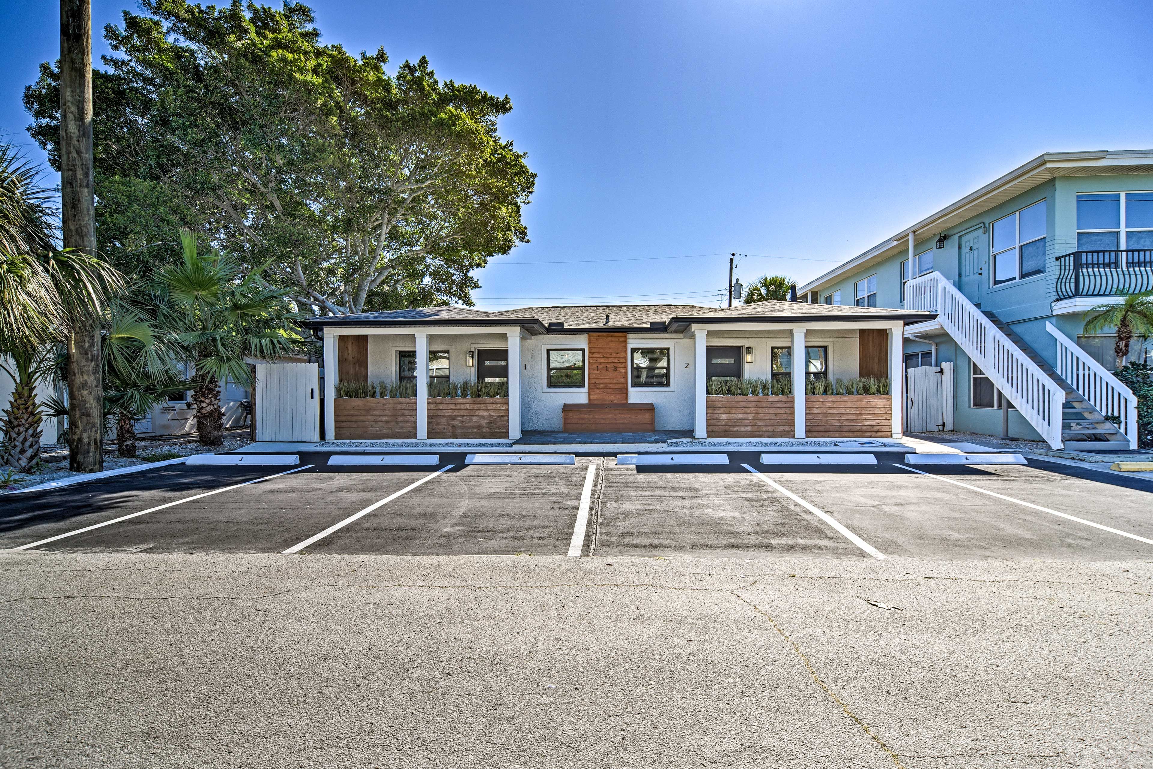 Parking | Community Lot (2 Vehicles - Marked 5 or 6 for Units)