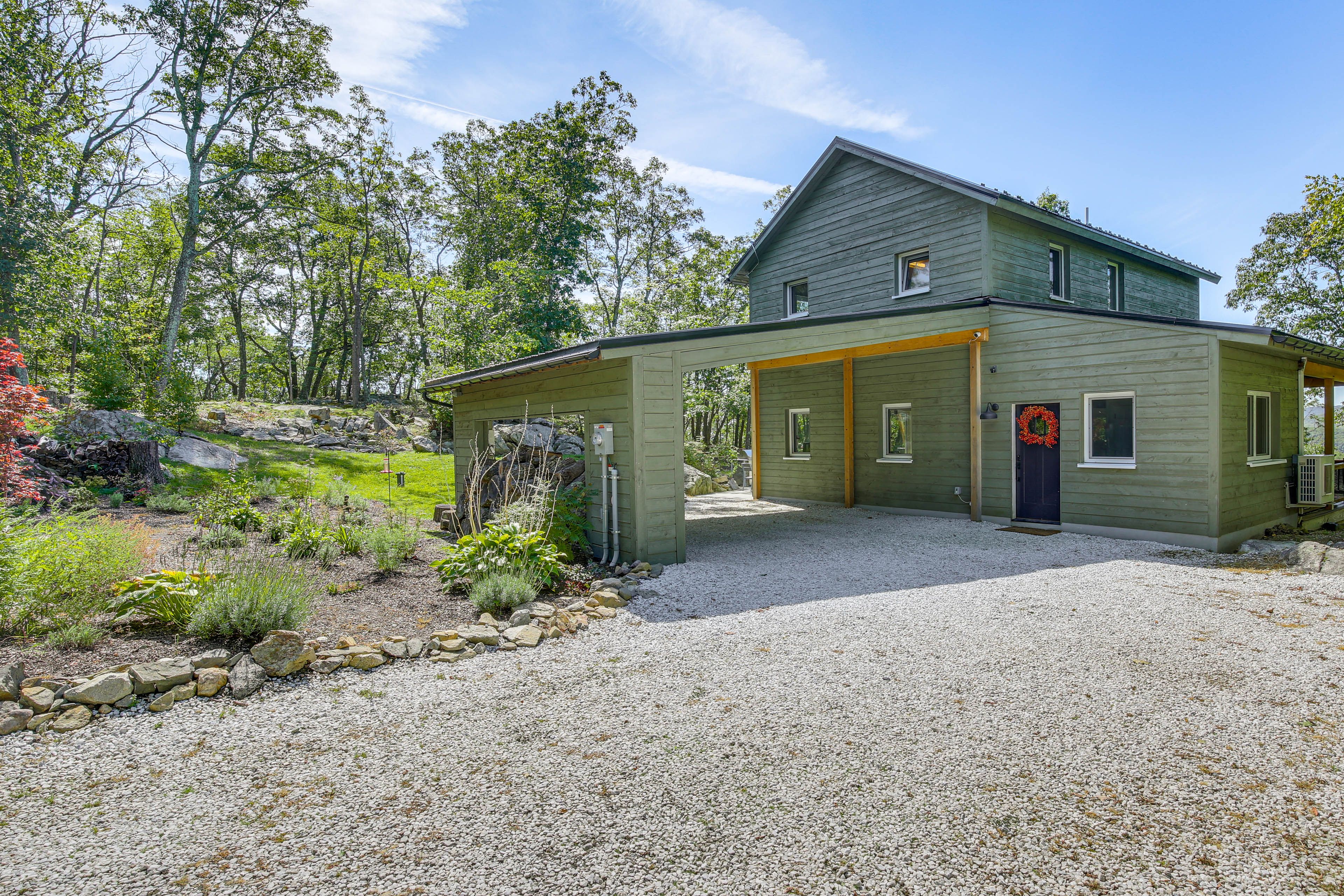 Property Exterior | Garage/Driveway Parking | Carport w/ Tesla Charger