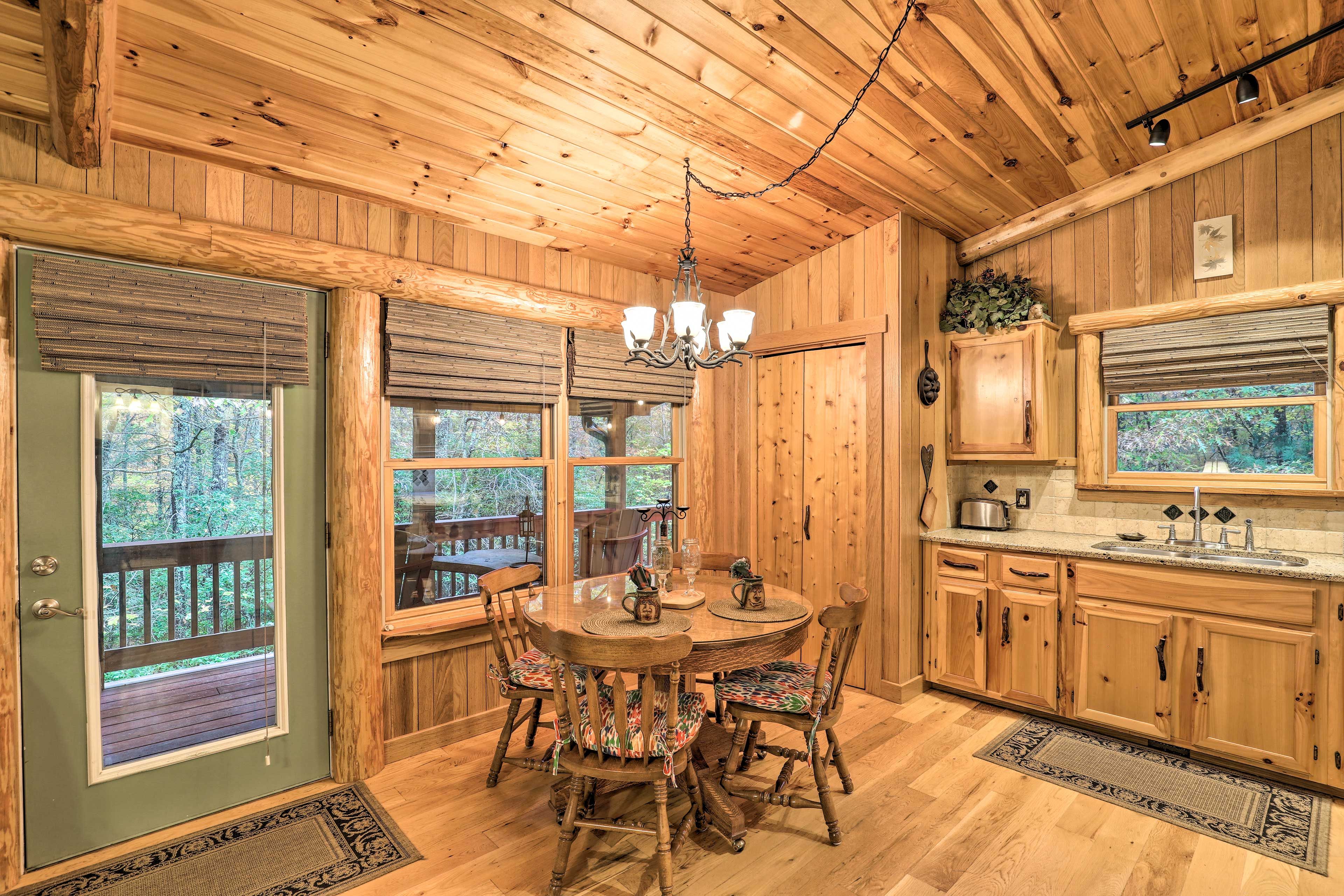 Dining Area | Access to Back Porch & Wraparound Deck