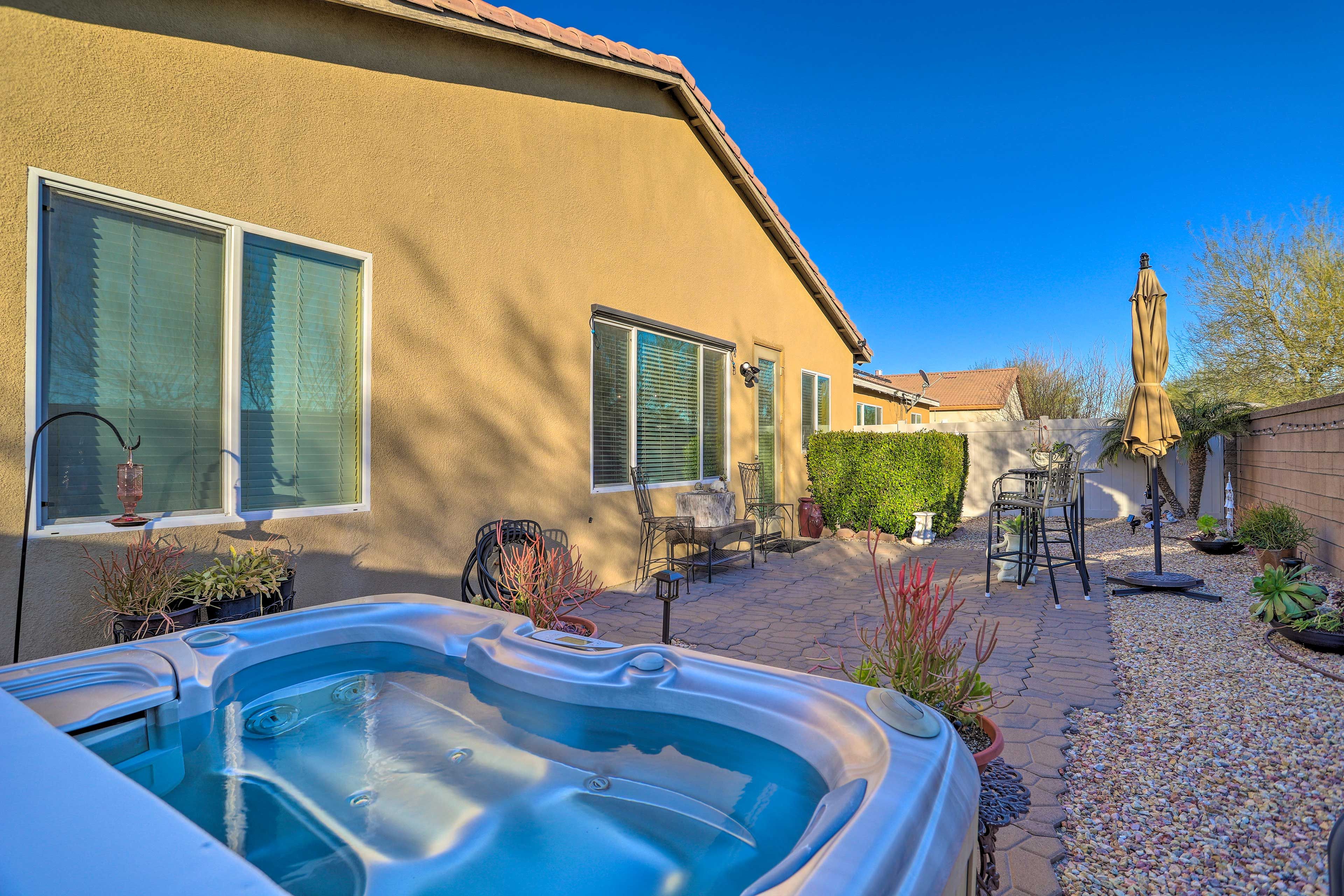 Fenced Yard | Private Hot Tub