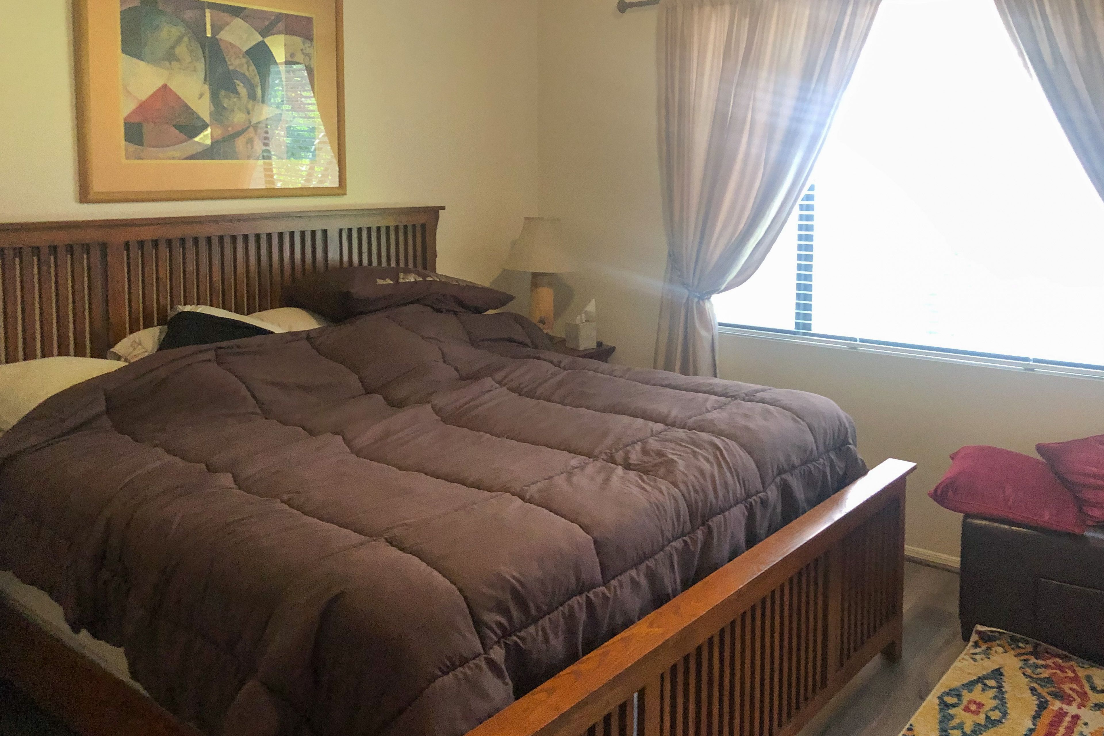 Bedroom 1 | King Bed | Roku TV w/ Roku Stick | Linens Provided