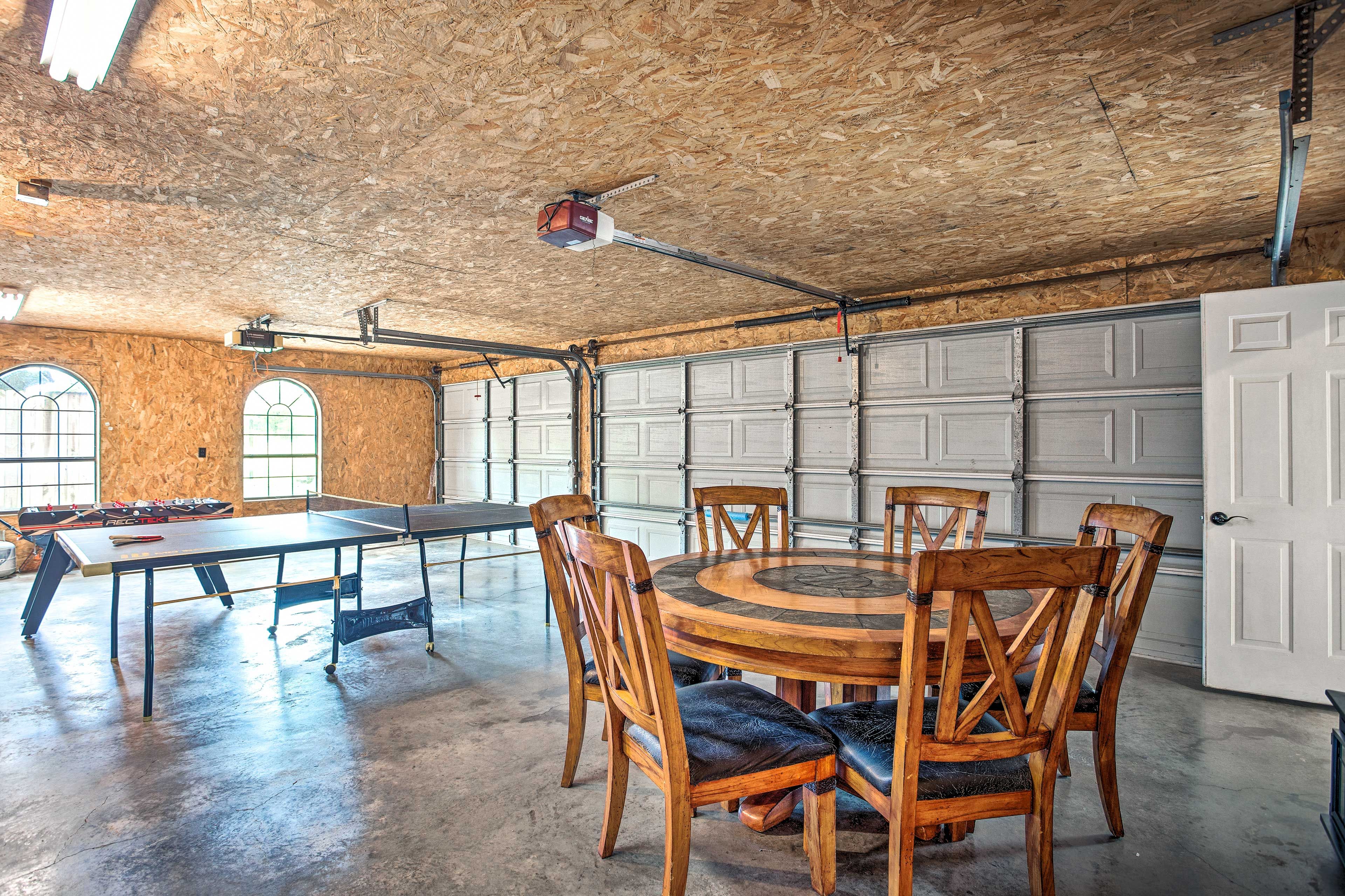Garage/Game Room | Table Tennis | Foosball Table | Poker Table