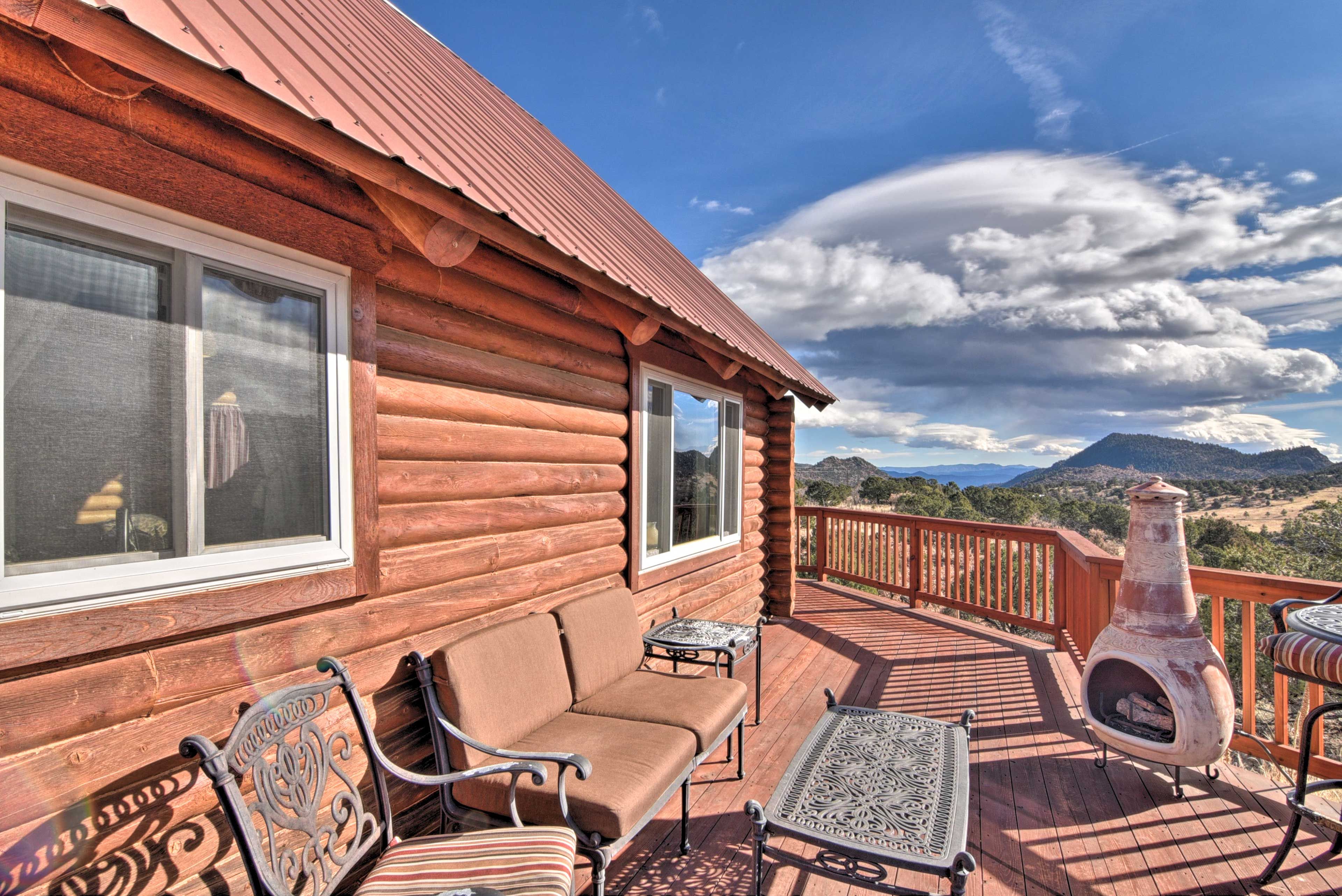 Wraparound Deck | Chiminea