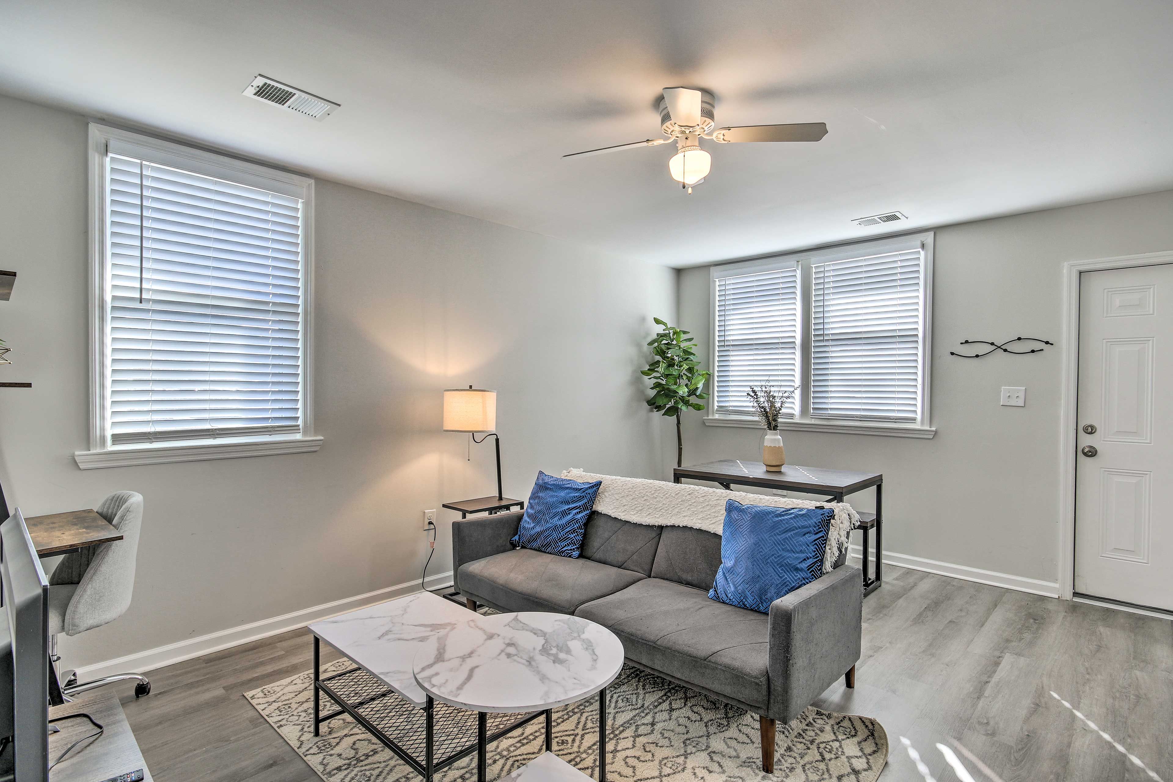 Augusta Vacation Rental | 2BR | 1BA | 2 Steps Required | 825 Sq Ft