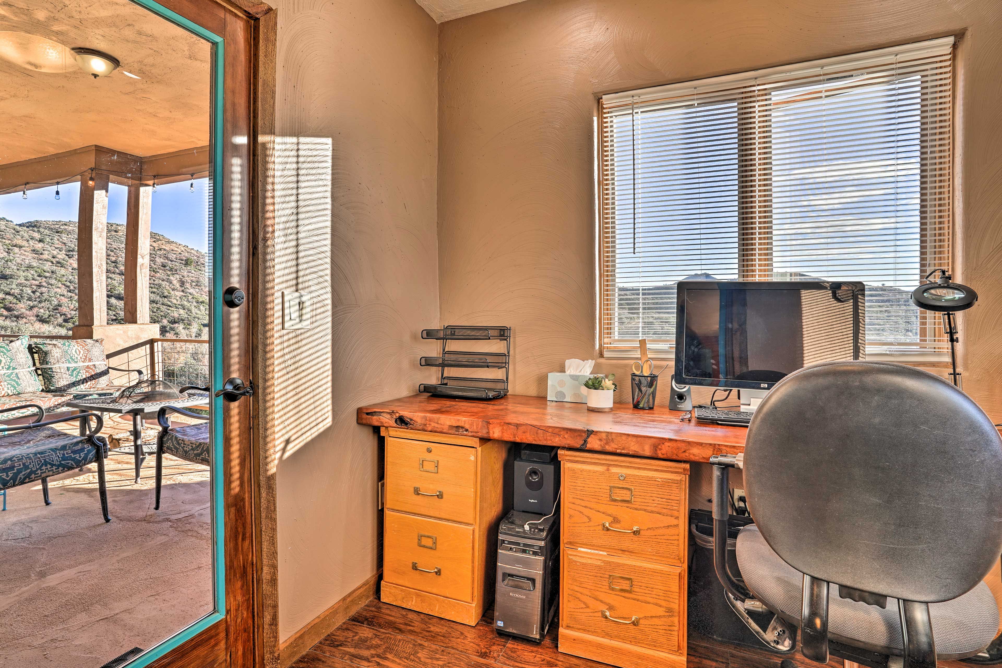 Desk Space w/ Desktop Computer