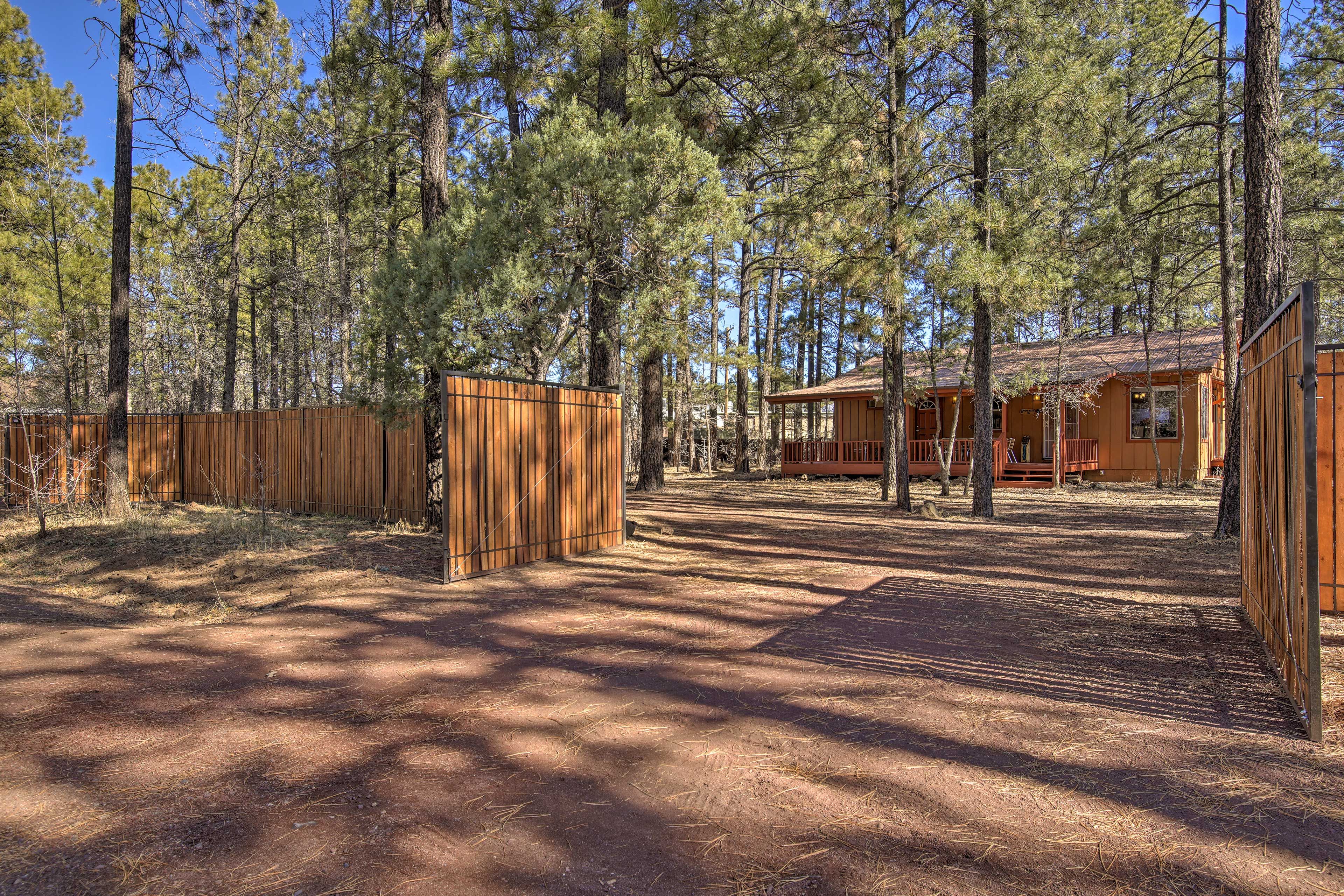 Property Exterior | 0.4 Miles to Woodland Lake Park