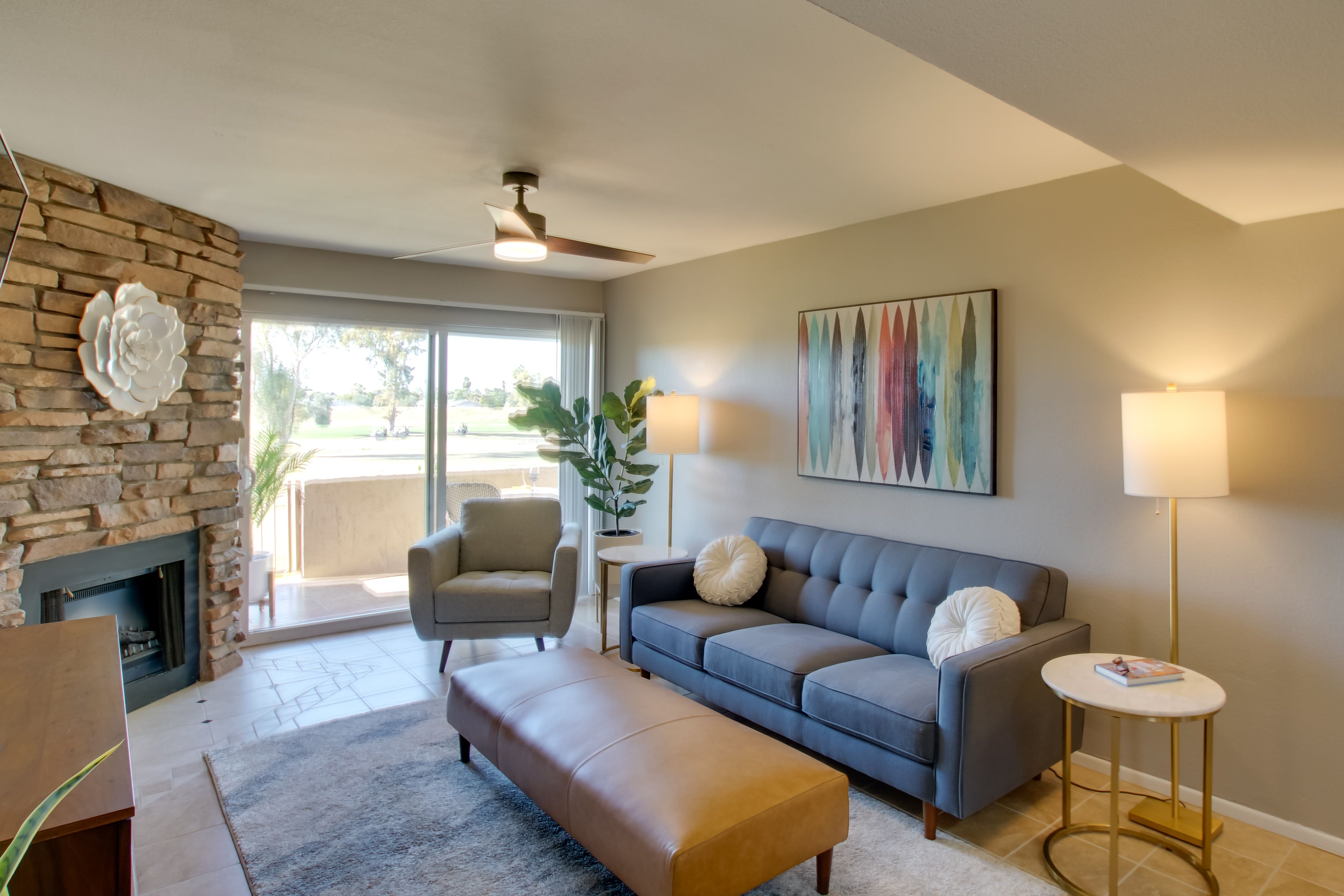 Living Room | Fireplace | Smart TV