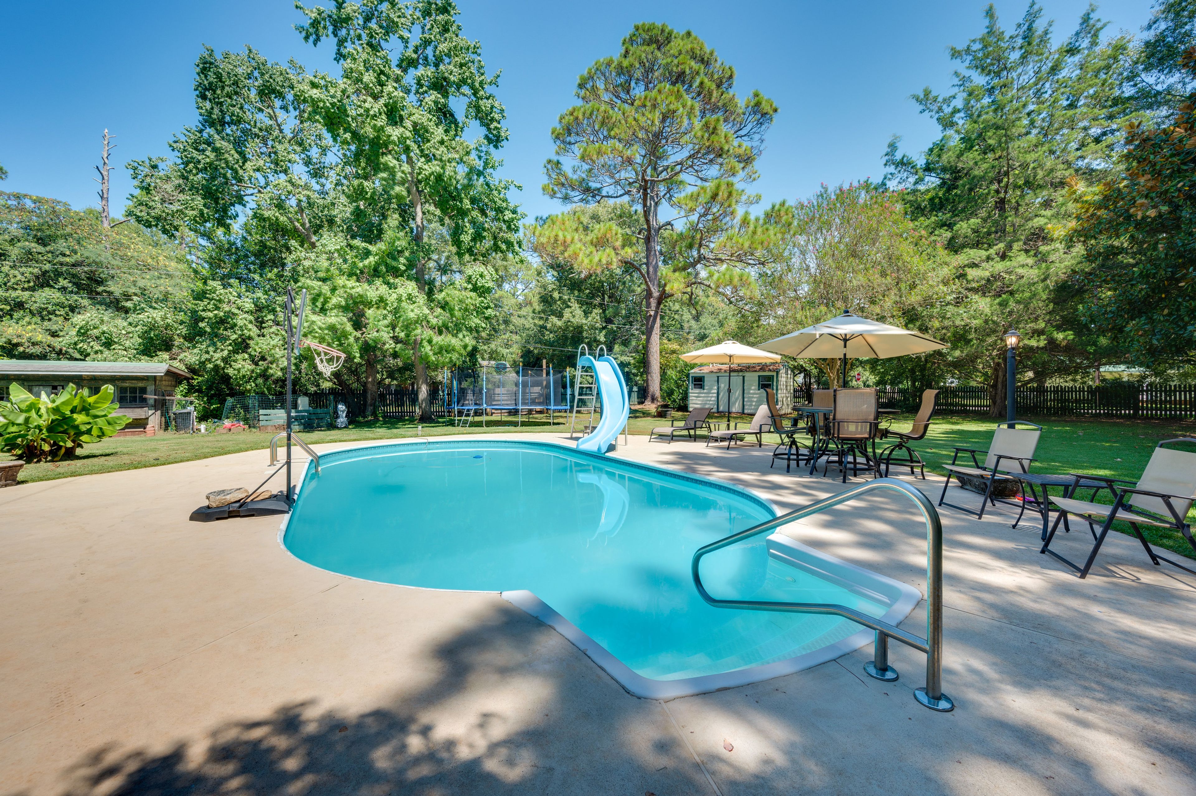 Outdoor Pool (Unheated) | Open March-October | Water Slide (100-Lb Limit)