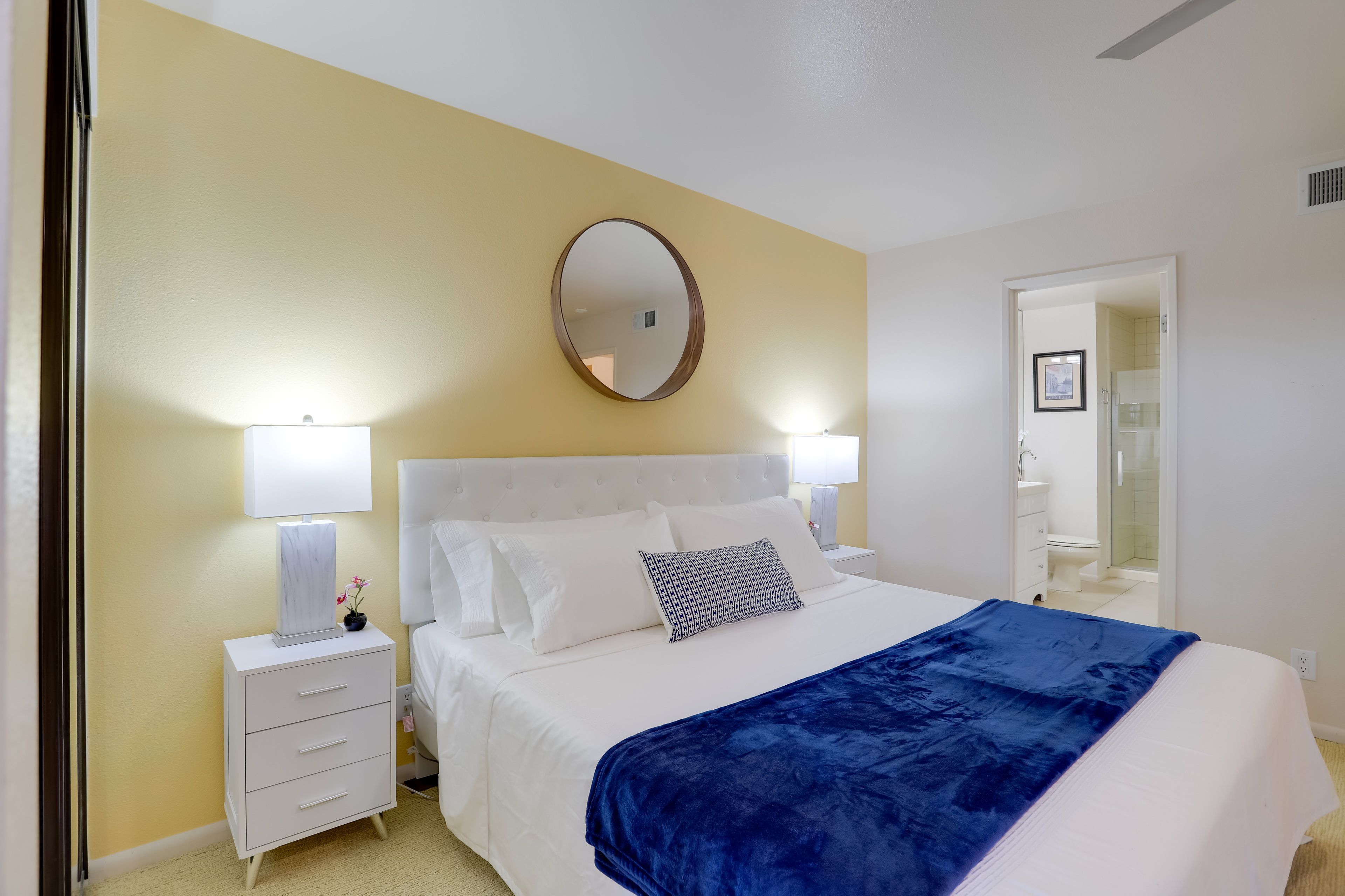 Bedroom | King Bed | Linens Provided | Patio Access | Smart TV