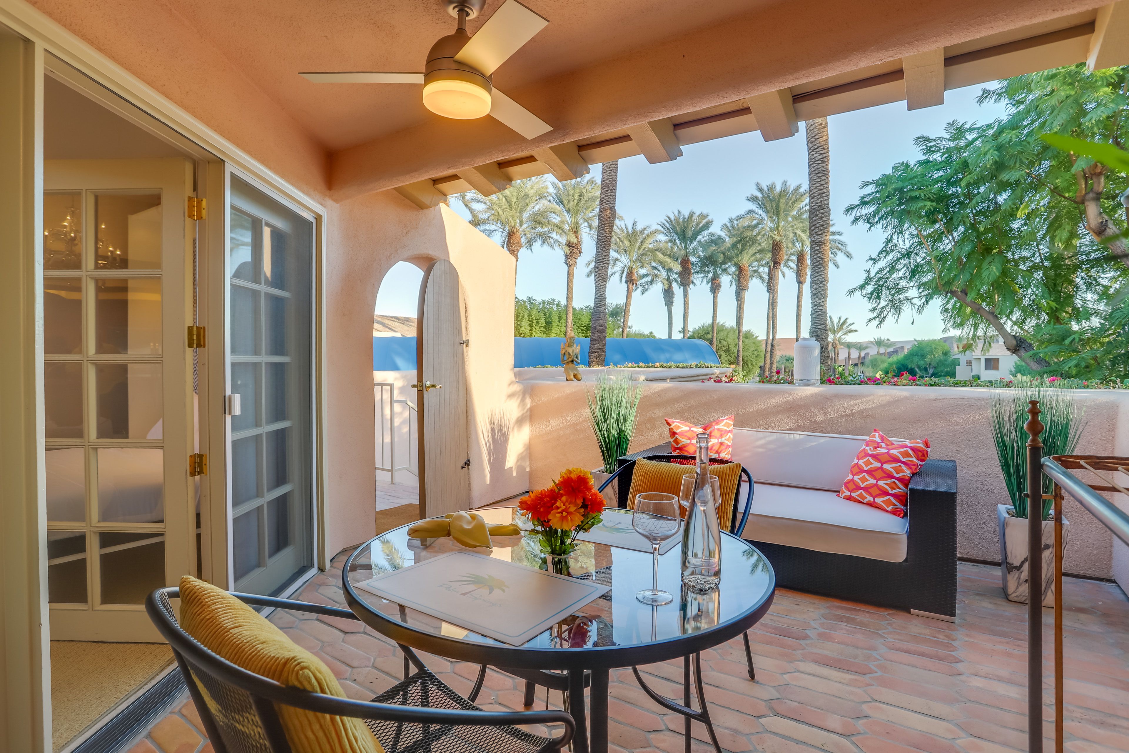 Palm Springs Vacation Rental | 1BR | 2BA | 959 Sq Ft | Stairs Required