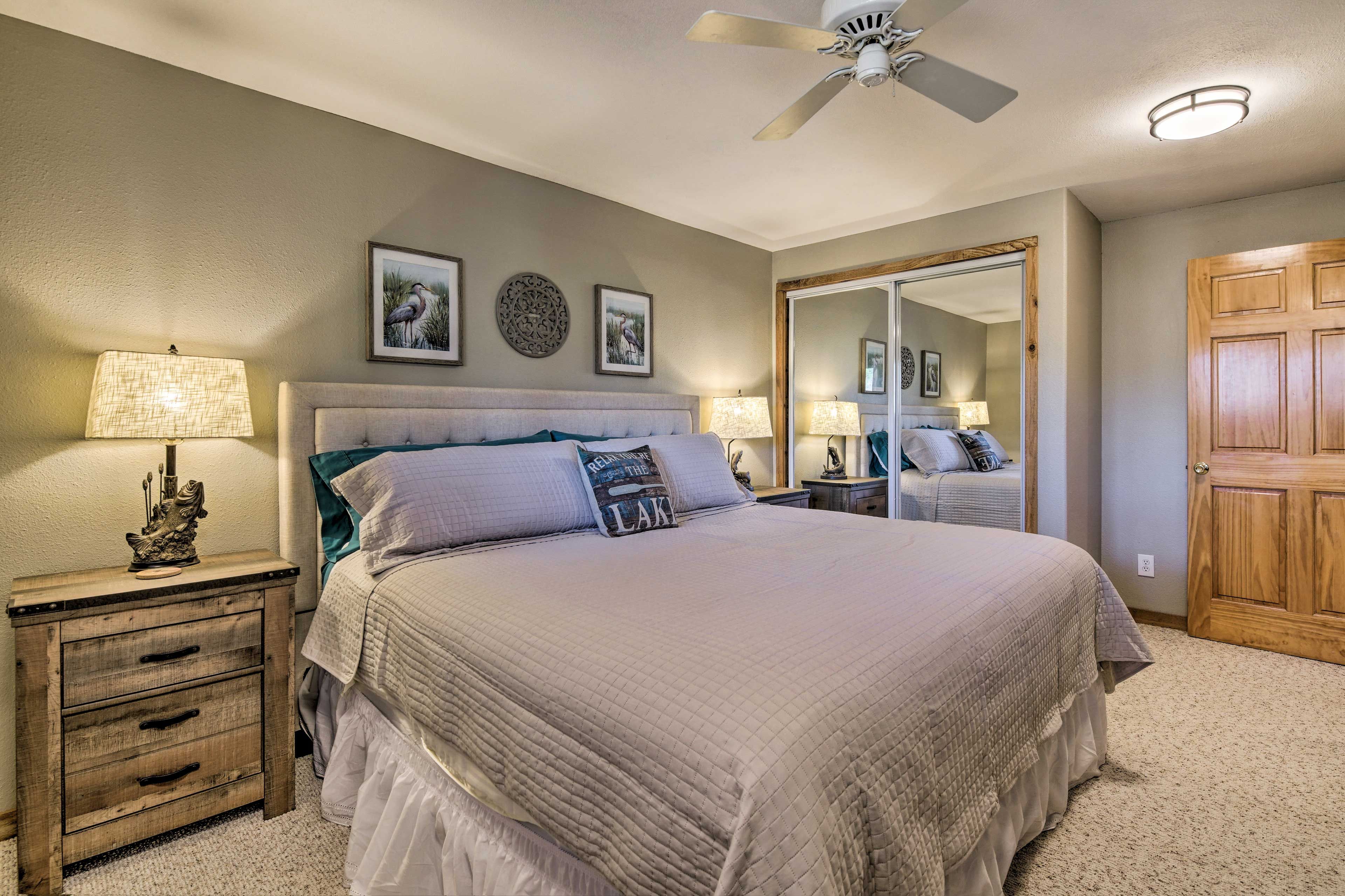 Bedroom 3 | King Bed | Lower Level | Staircase to Access