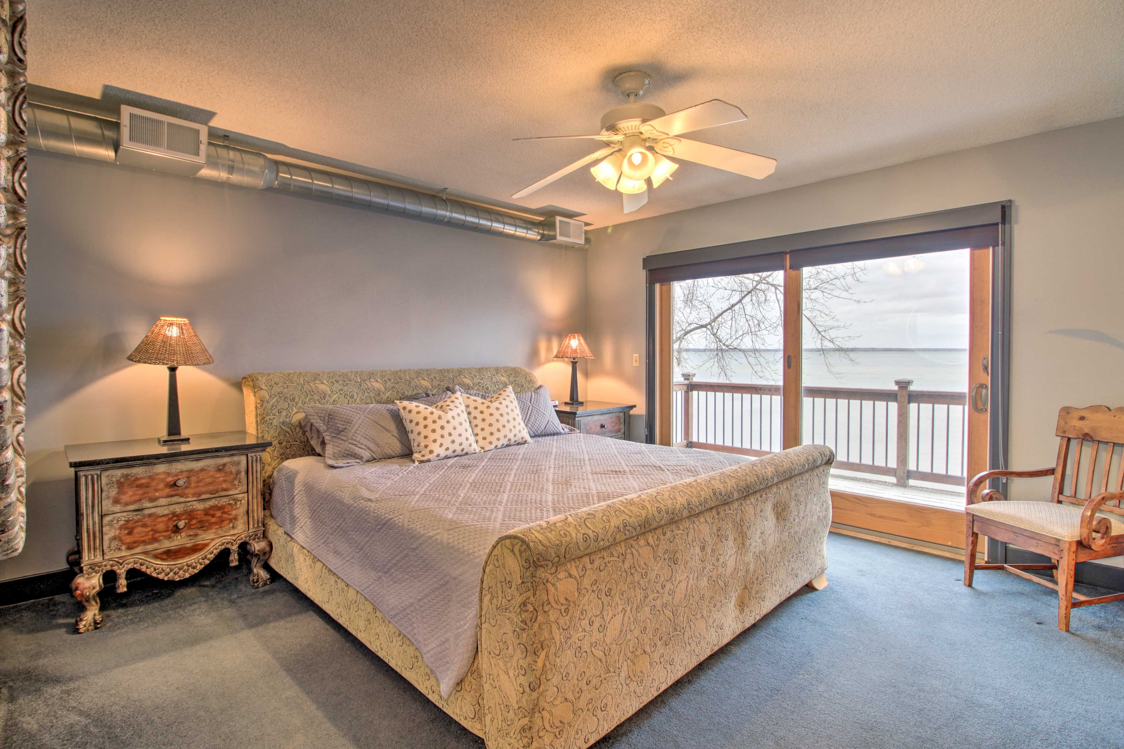 Bedroom 1 | King Bed | Linens Provided | Private Balcony