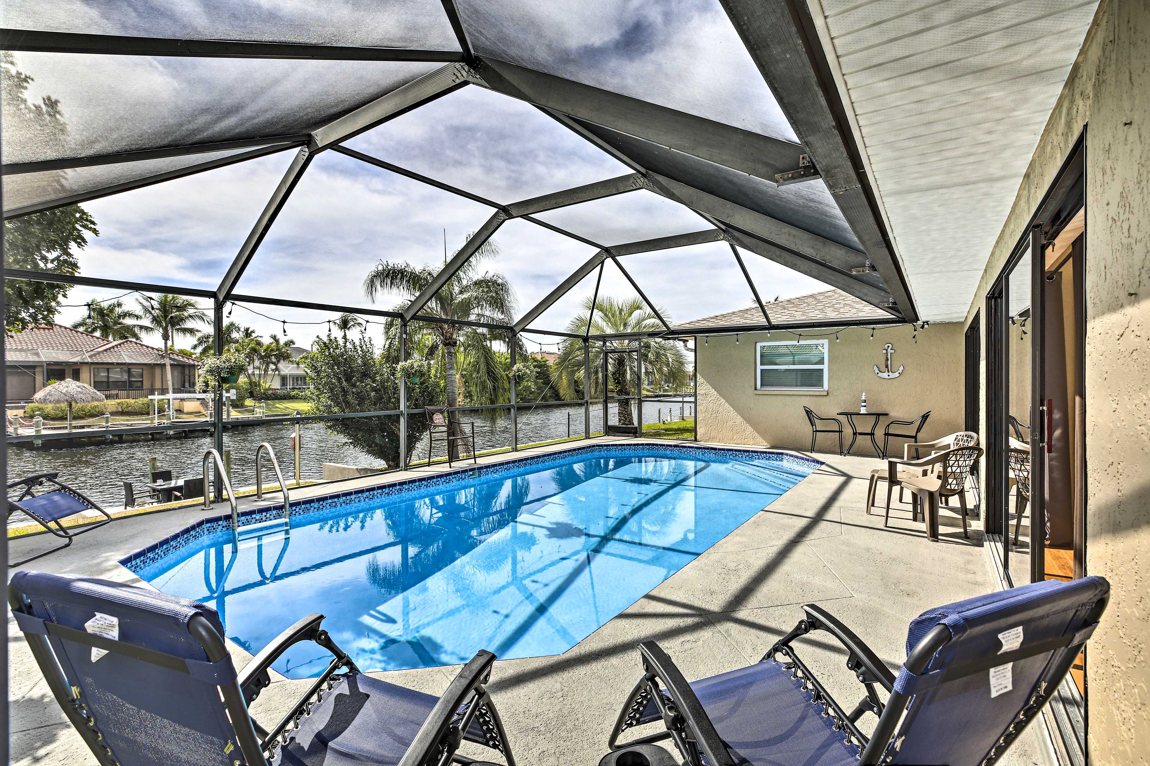 Cape Coral Vacation Rental | 4BR | 2BA | 1,700 Sq Ft | 2 Exterior Steps to Enter