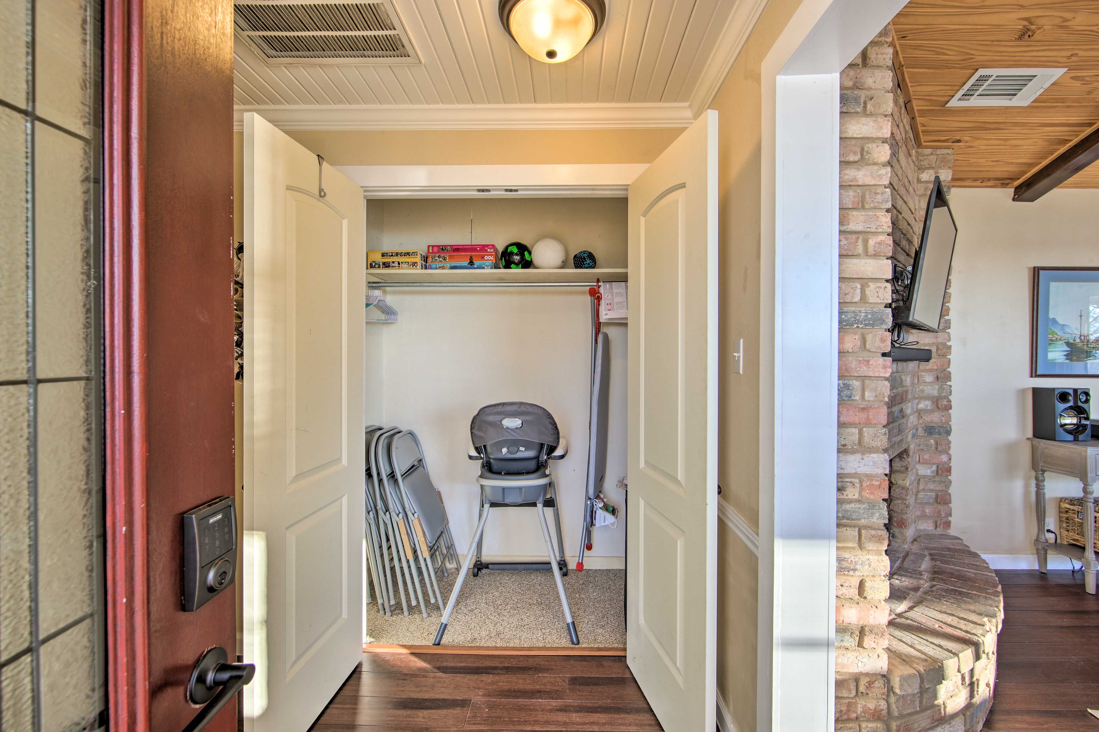 Storage Closet | Iron/Ironing Board | High Chair