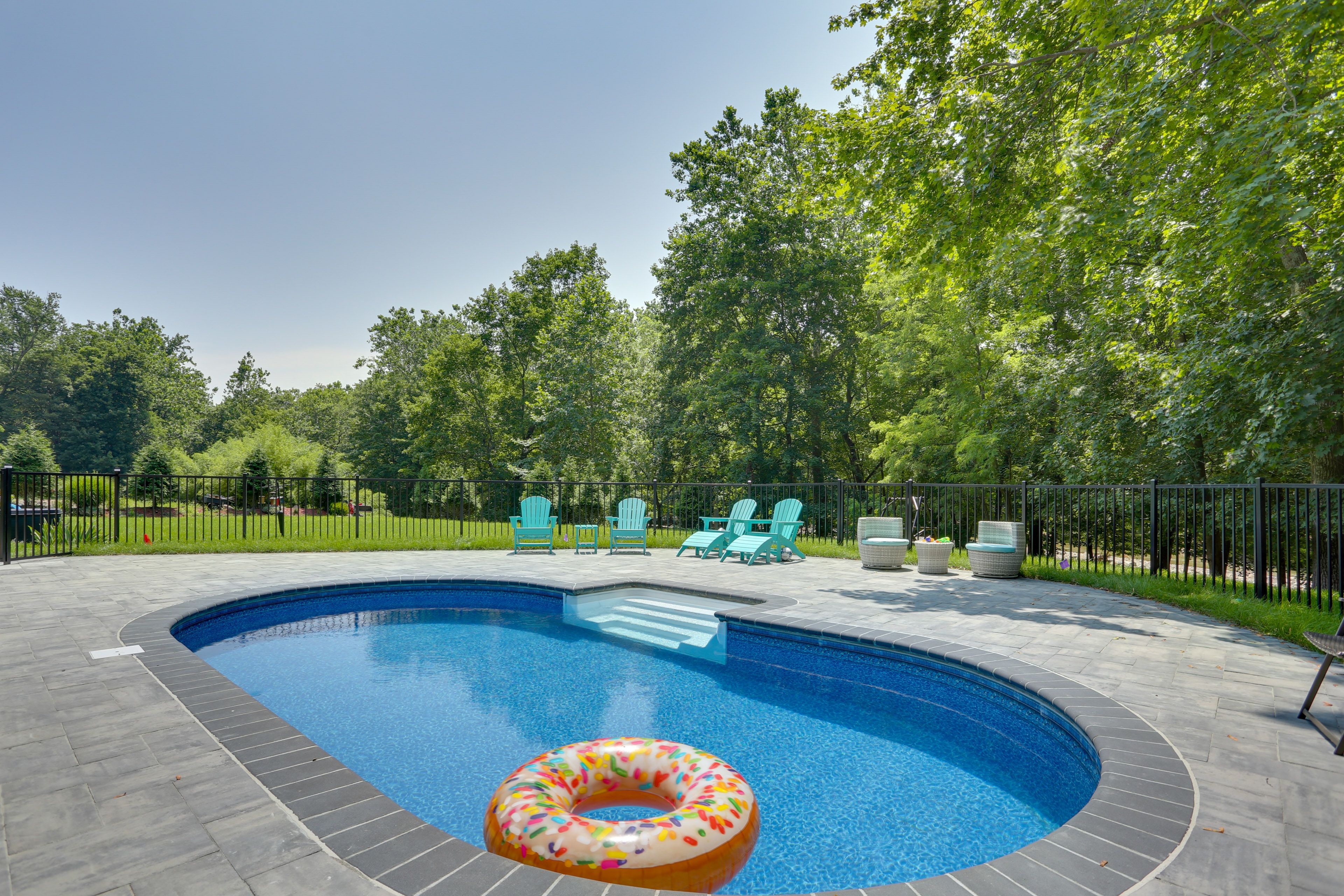 Property Exterior | Single-Story Home | Private Pool (Heated, Open Seasonally)