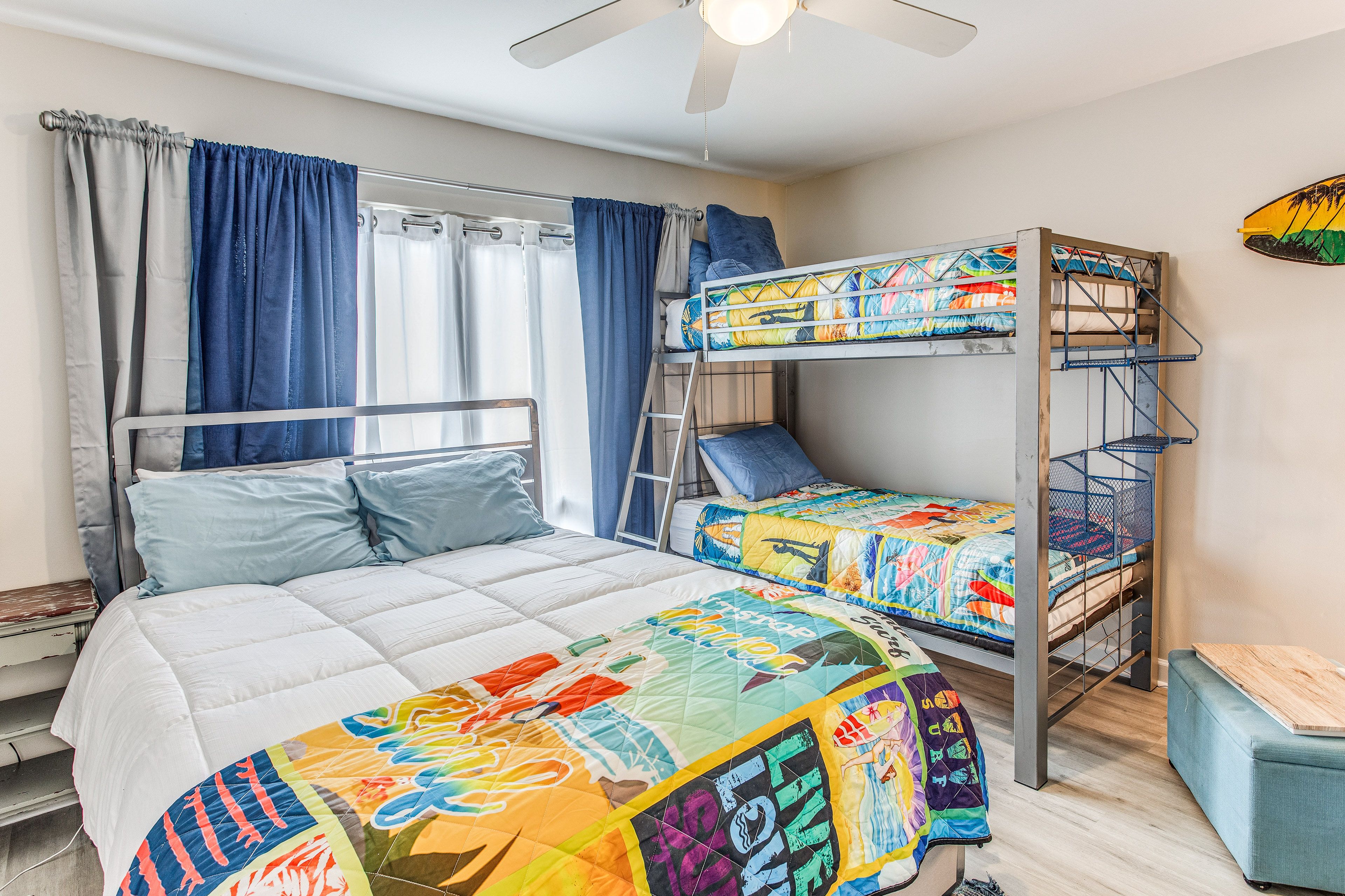 Bedroom 2 | Queen Bed | Twin Bunk Bed | Smart TV | 2nd Floor