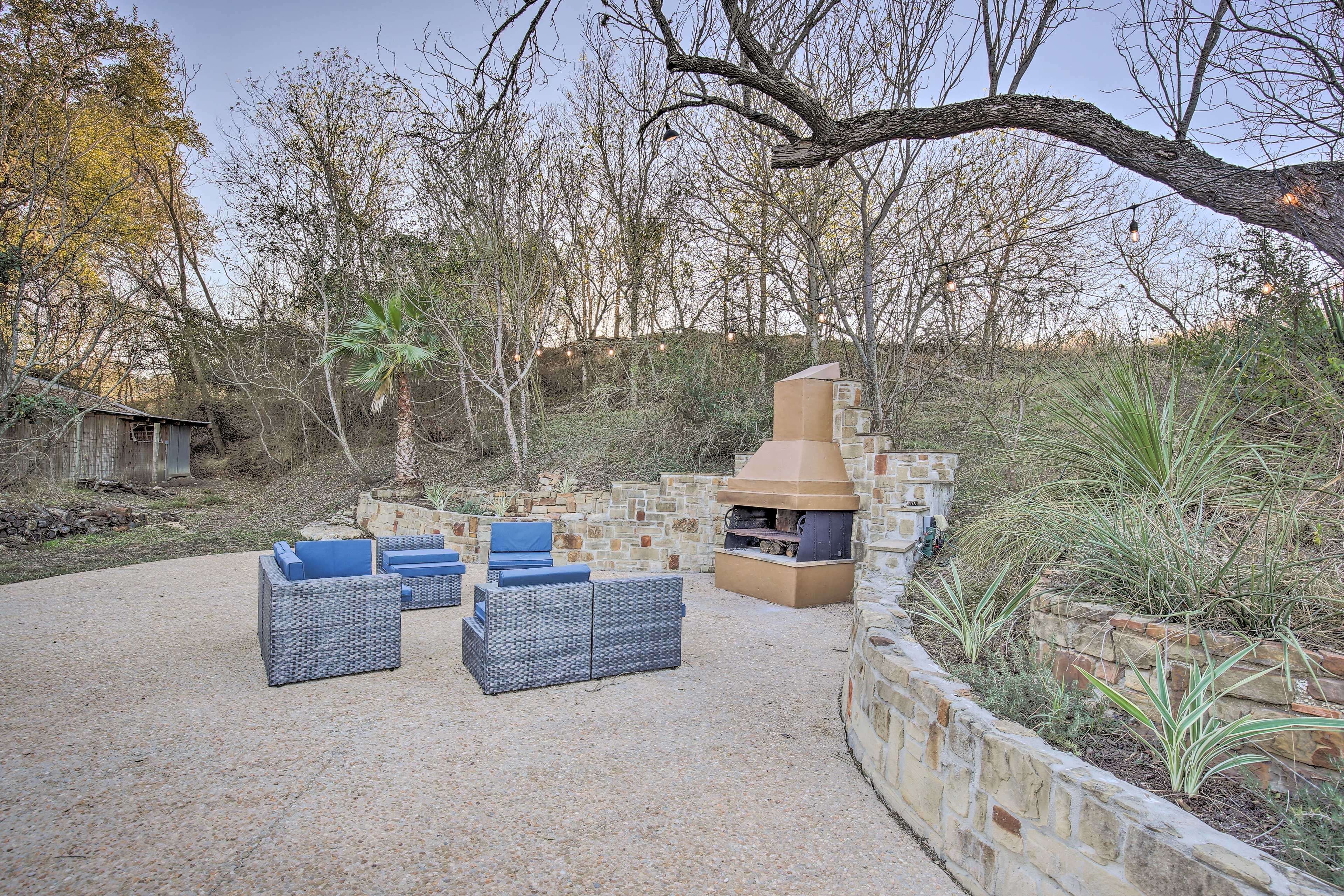 Outdoor Fireplace | Scenic Views | Single-Story Home