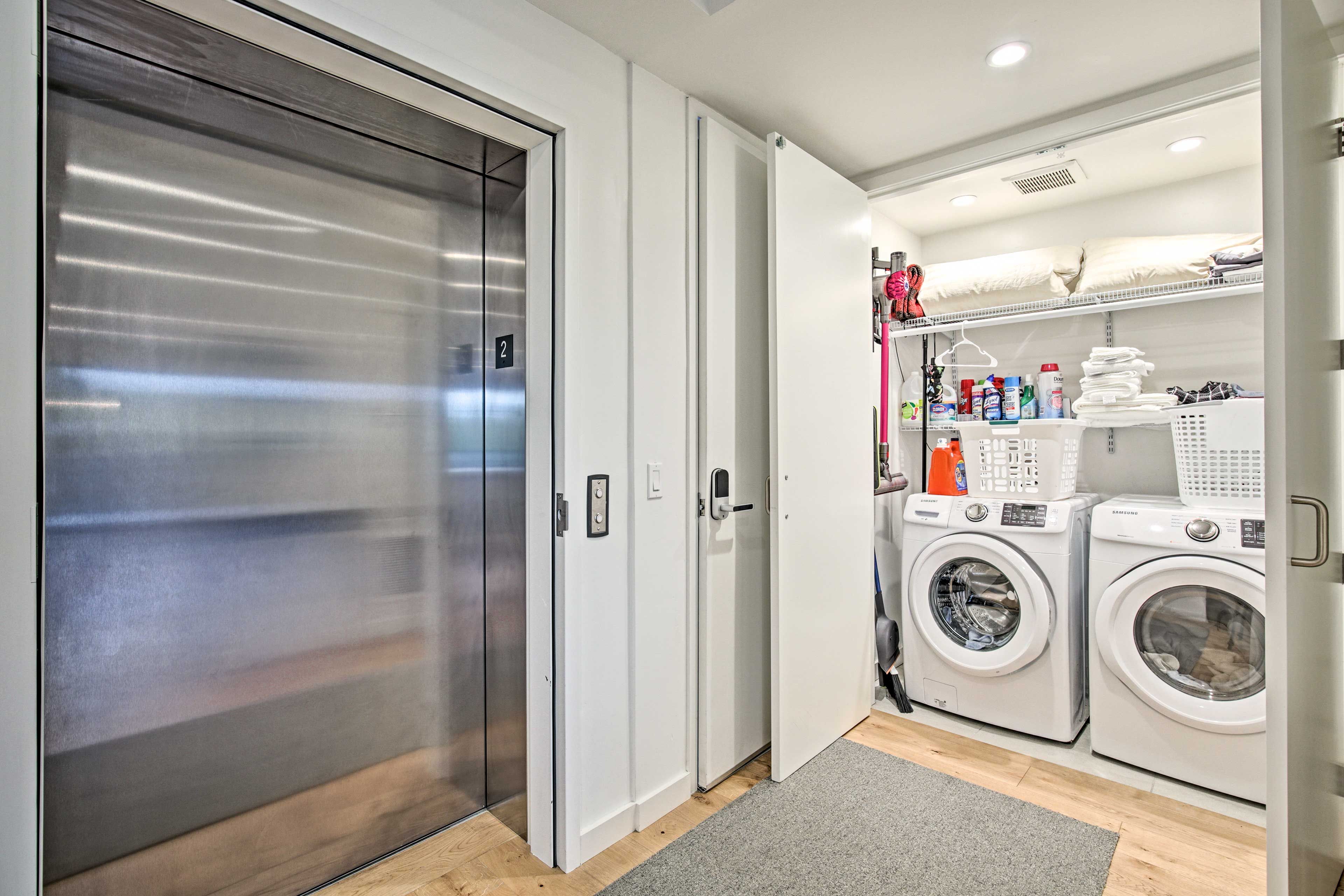 In-Unit Washer & Dryer | Laundry Detergent | Iron/Board