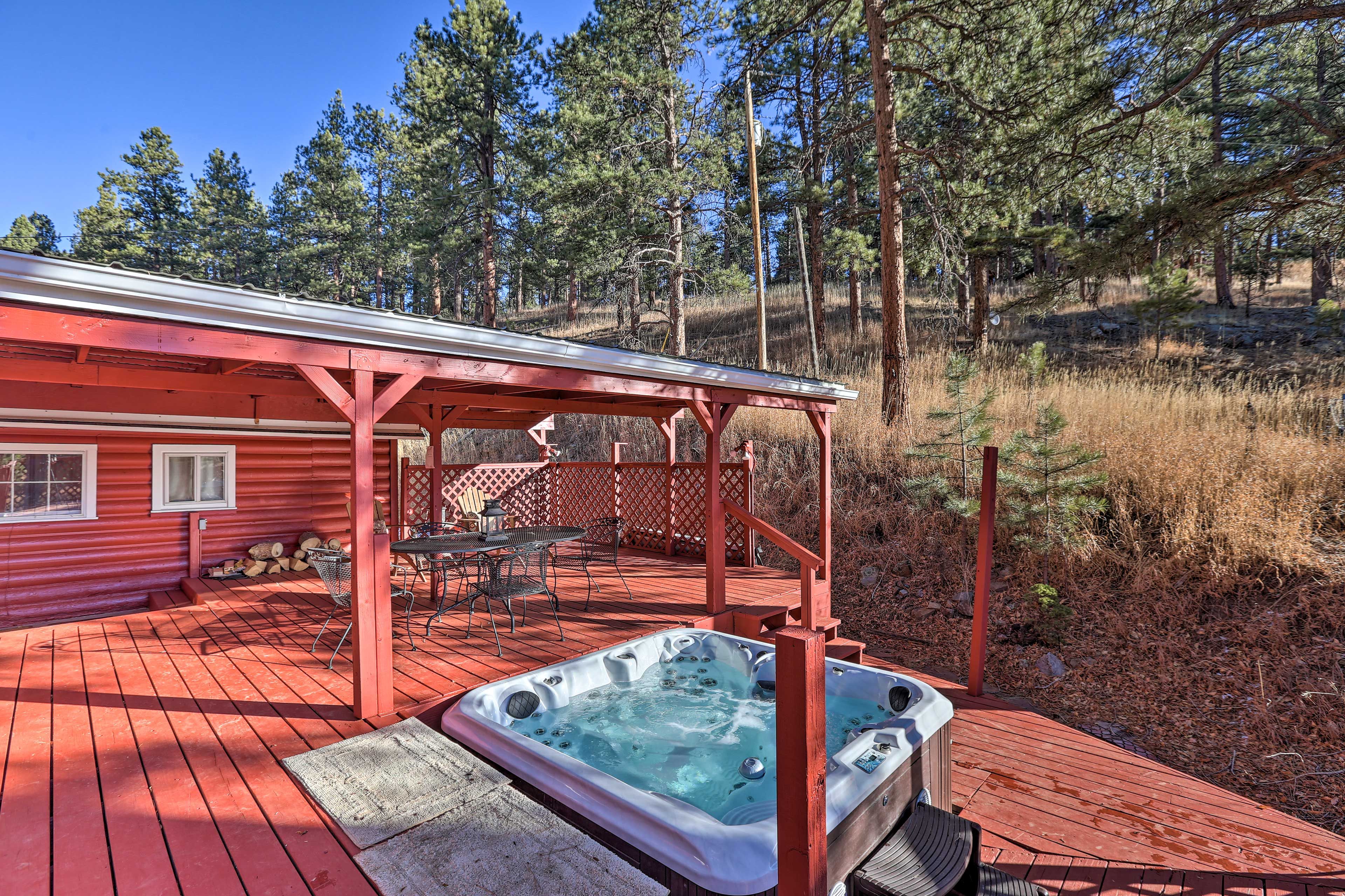 Covered Deck | Private Hot Tub