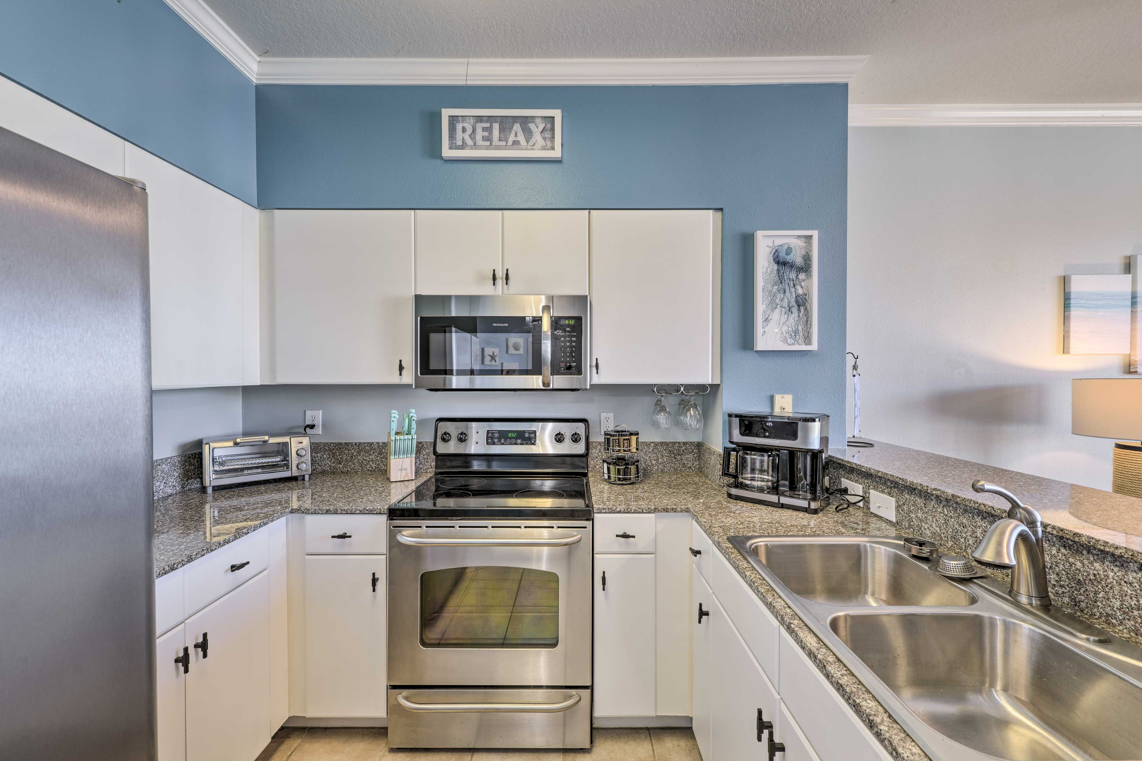 Kitchen | K-Cup & Coffee Maker | Toaster Oven | Trash Bags/Paper Towels