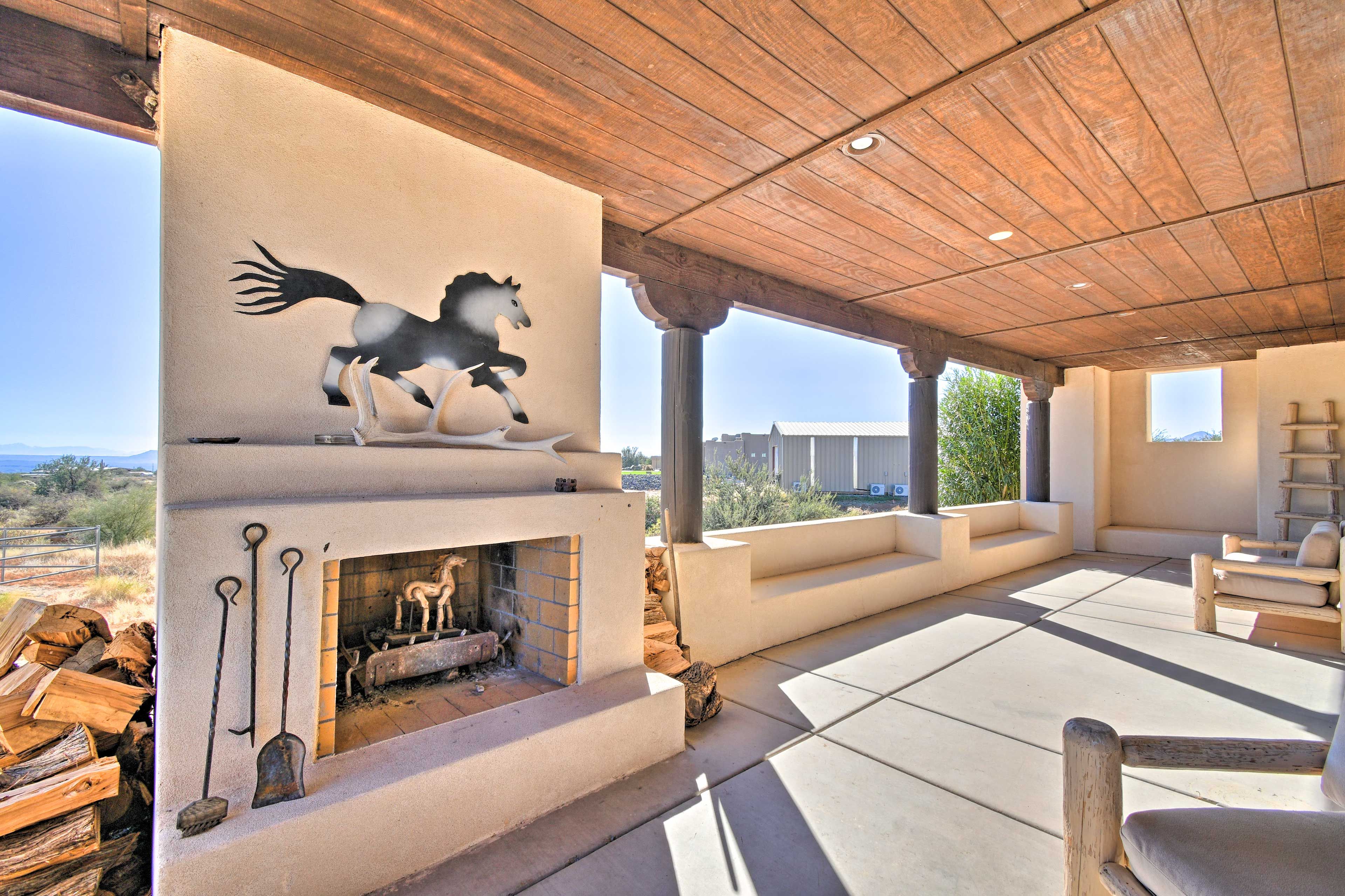 Wood-Burning Fireplace