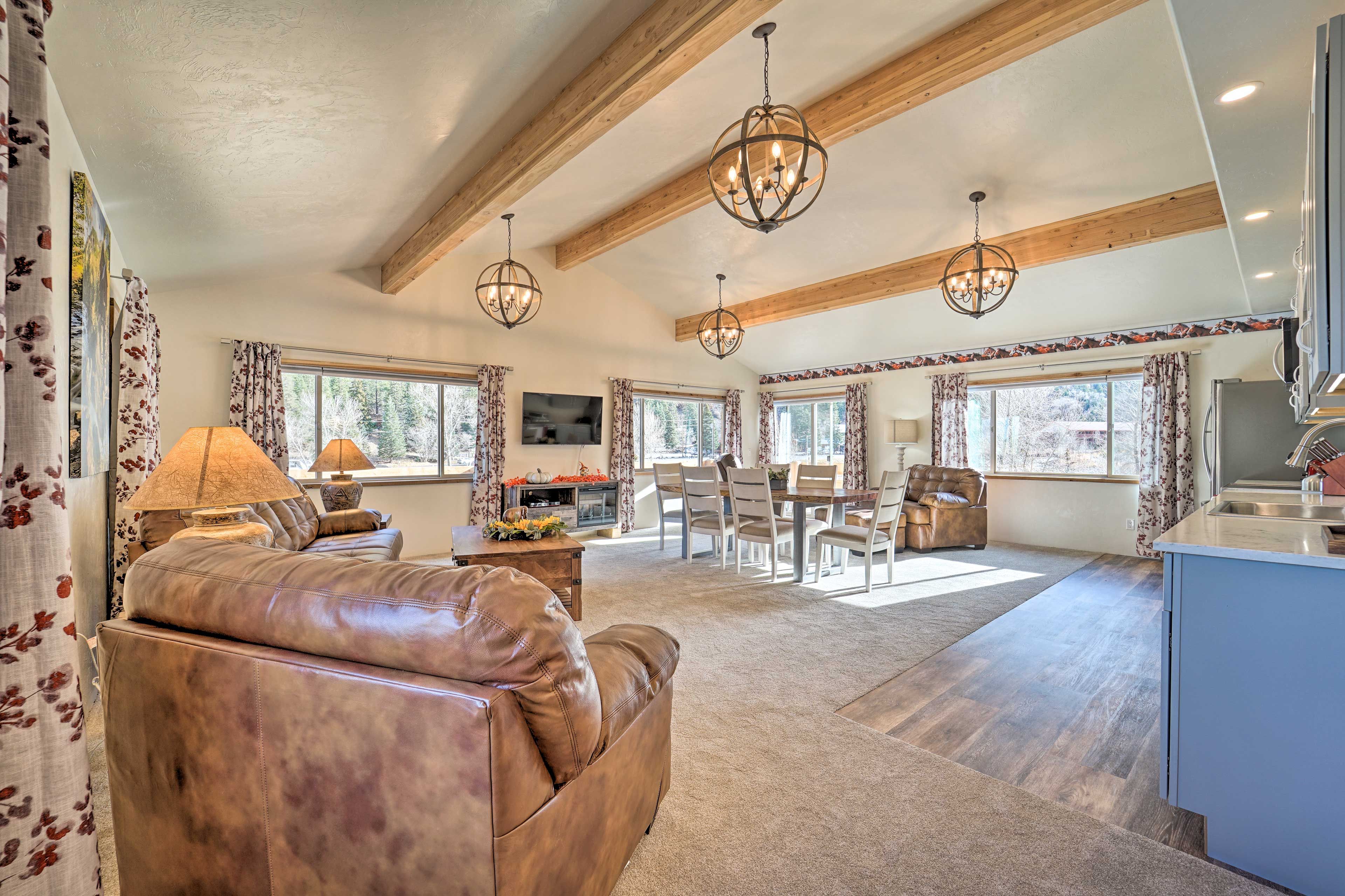 Ouray Vacation Rental | 3BR | 3.5BA | 2 Stories | Stairs Required