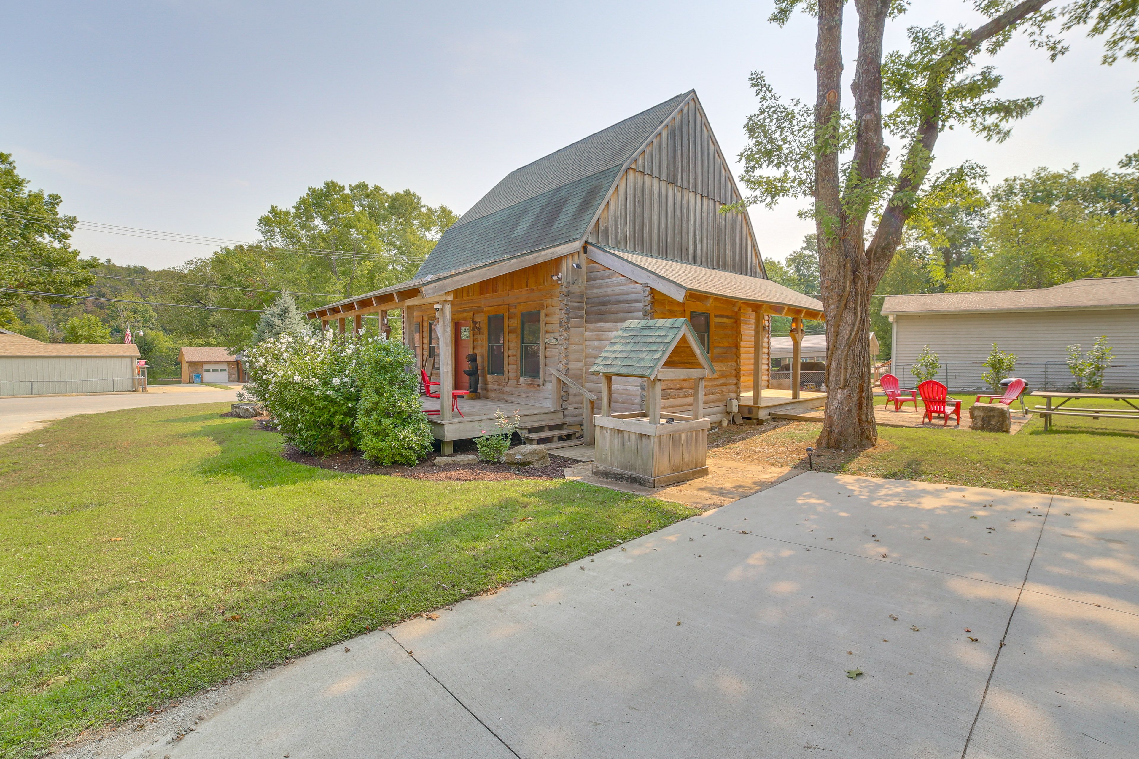 Cabin Exterior | 2 Stories | Fire Pit