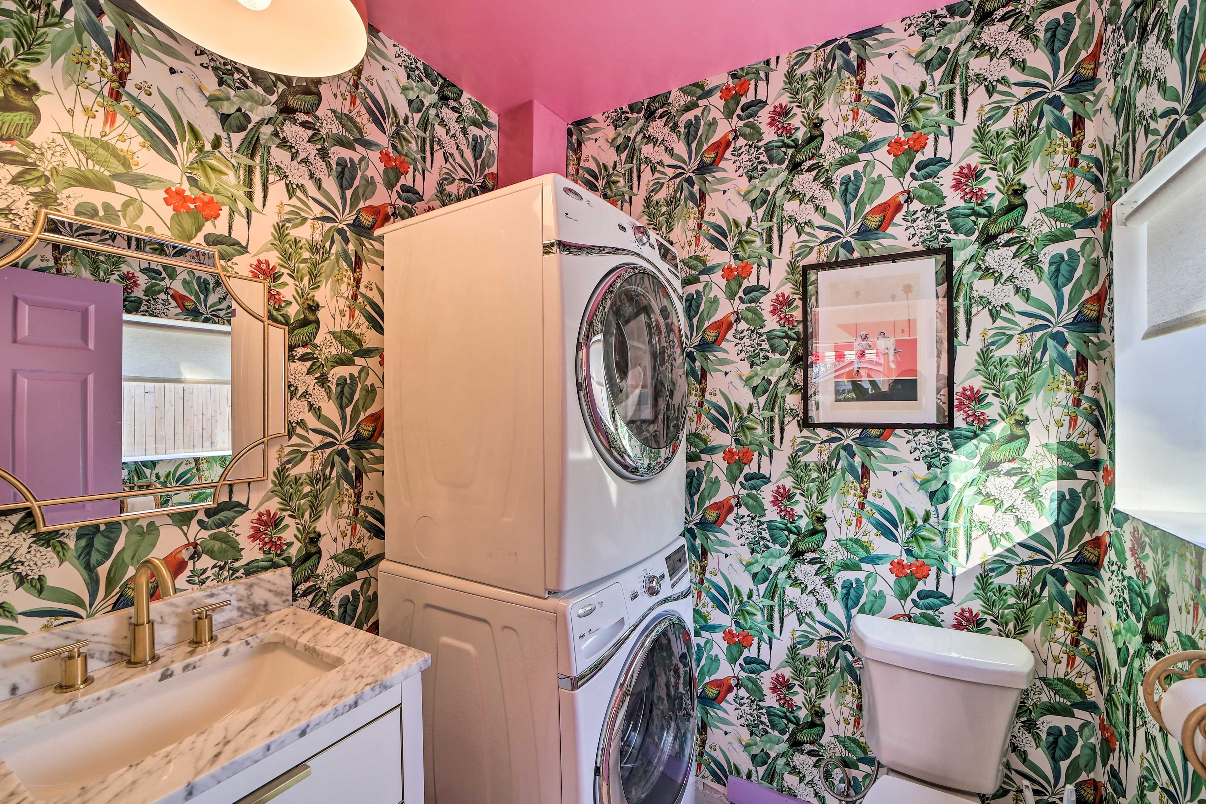 Half Bathroom & Laundry Room