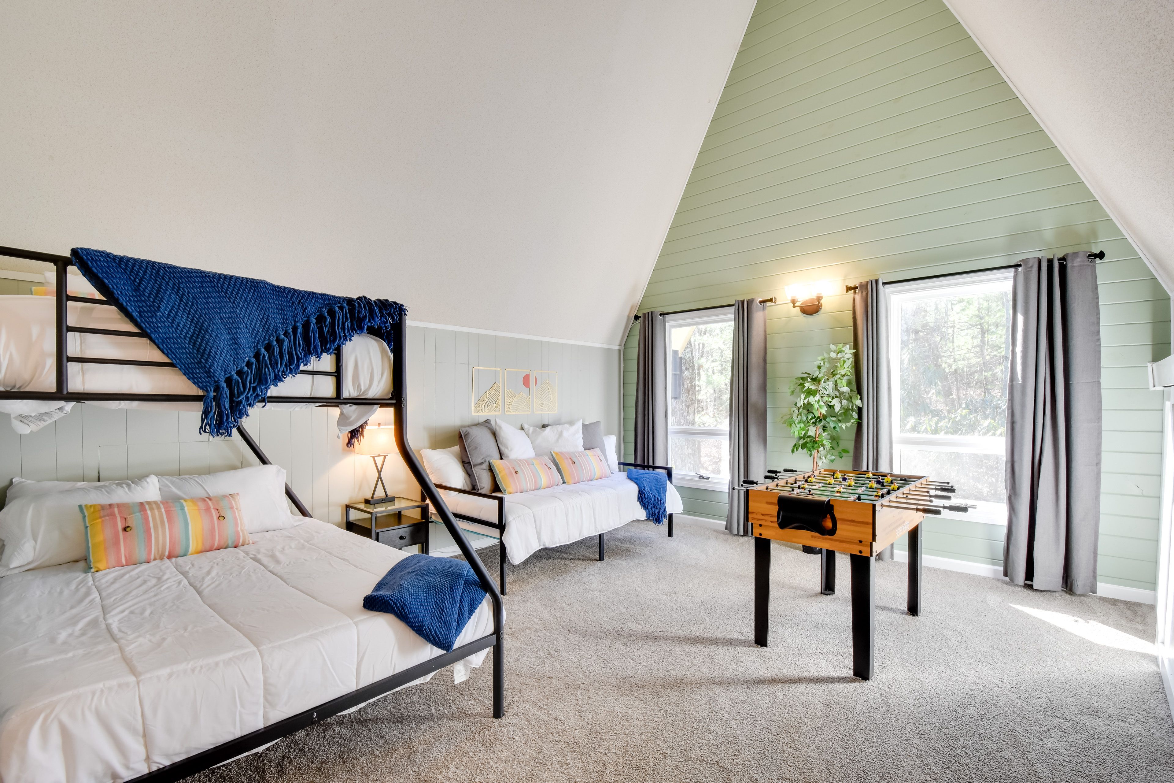 Loft | Upper Level | Twin/Full Bunk Bed | Twin Daybed | Futon | Board Games