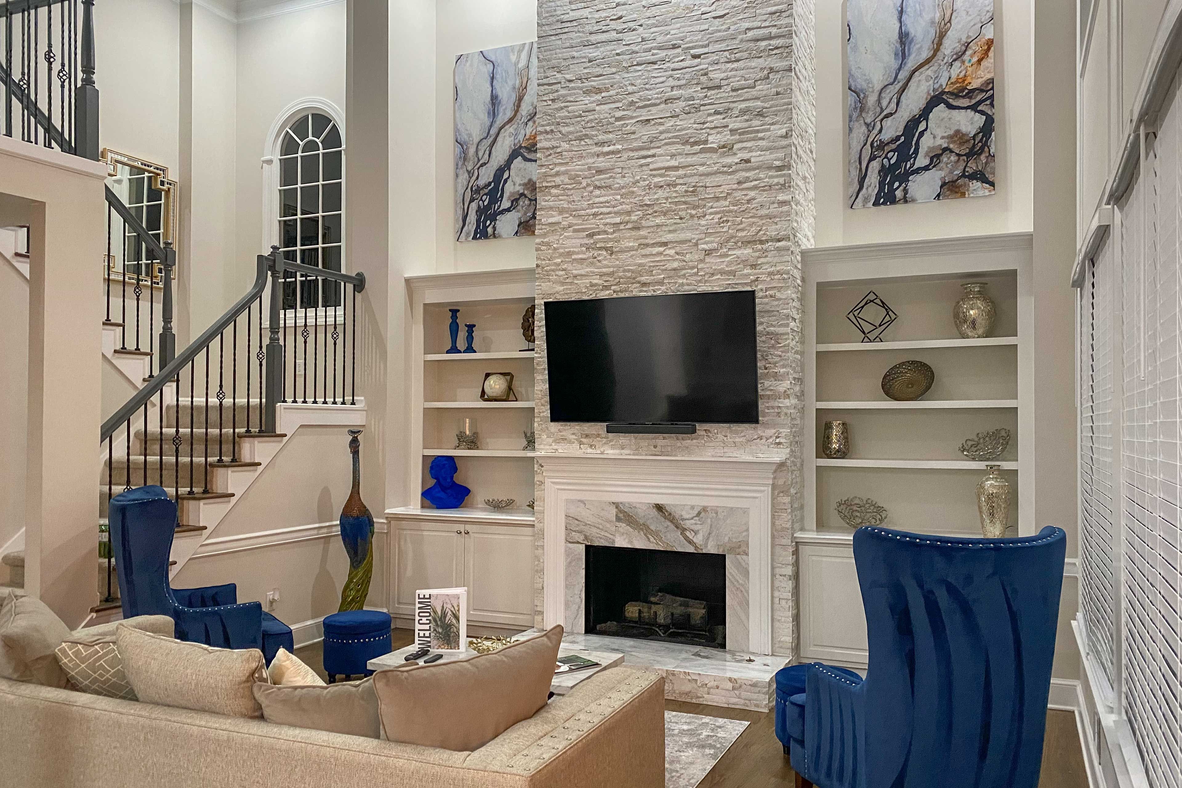 Living Room | Smart TV w/ Cable | Home Theater System
