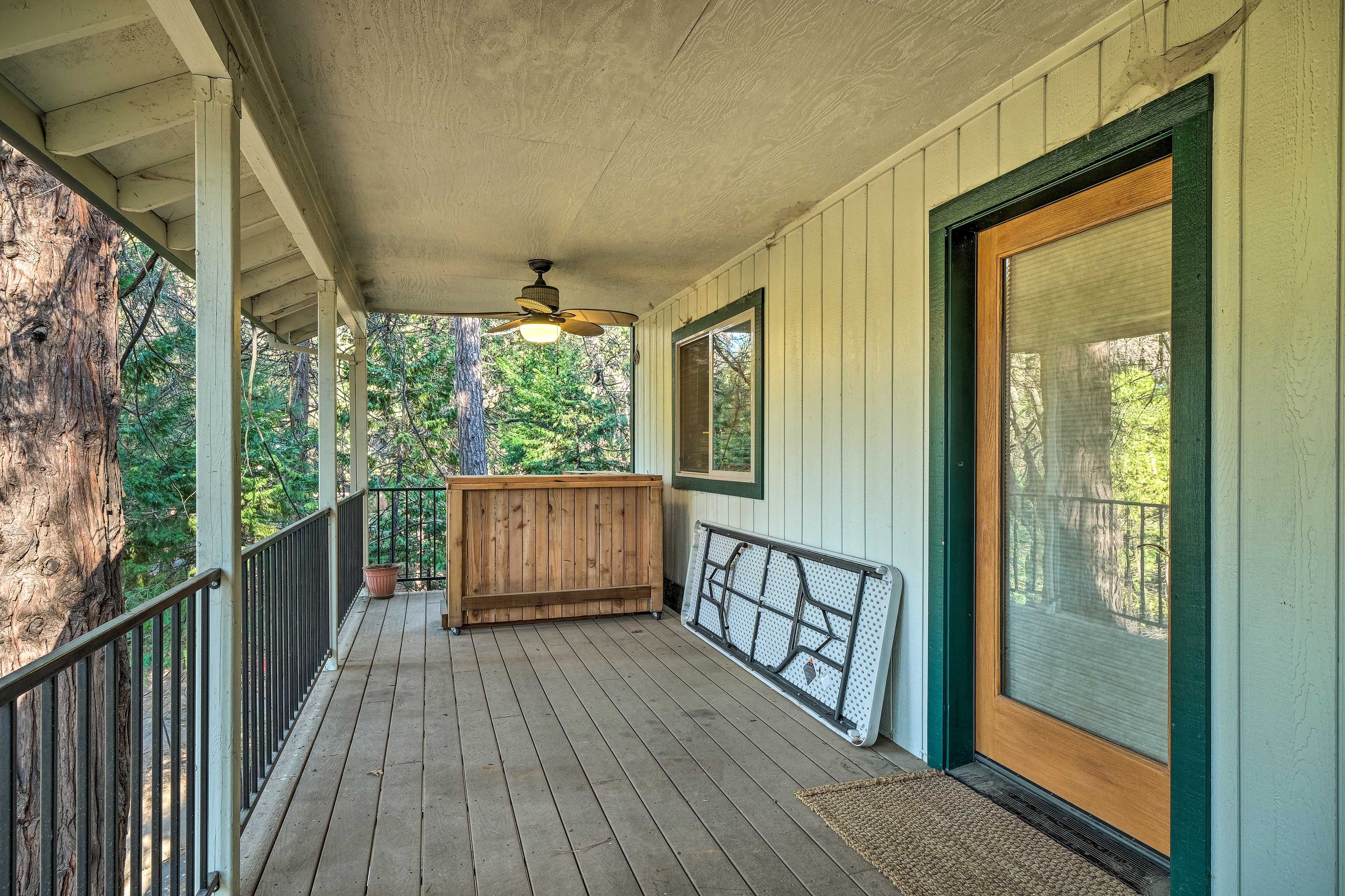 Private Deck | Ceiling Fan