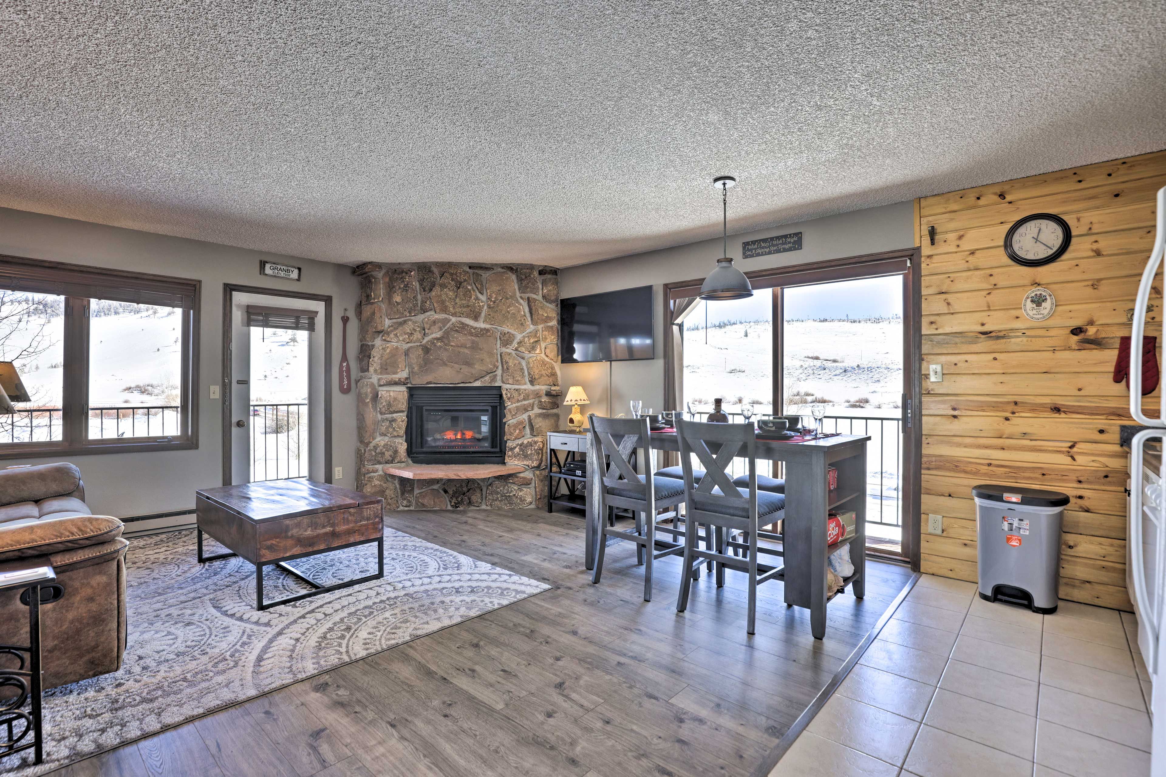 Granby Vacation Rental | 1BR | 1BA | 405 Sq Ft | Step-Free Access w/ Elevator