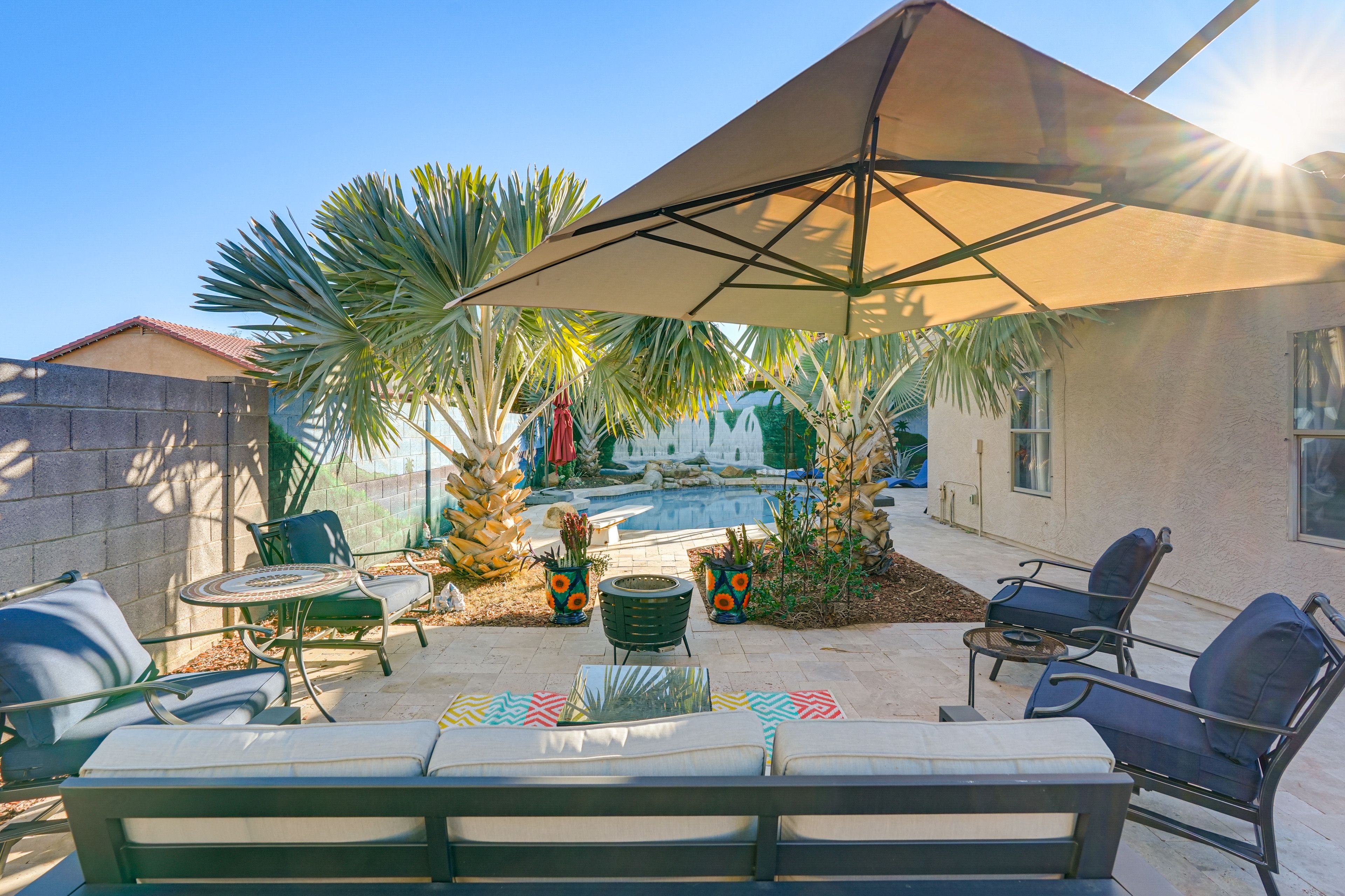 Outdoor Entertaining Space | Fire Pit | Private Pool